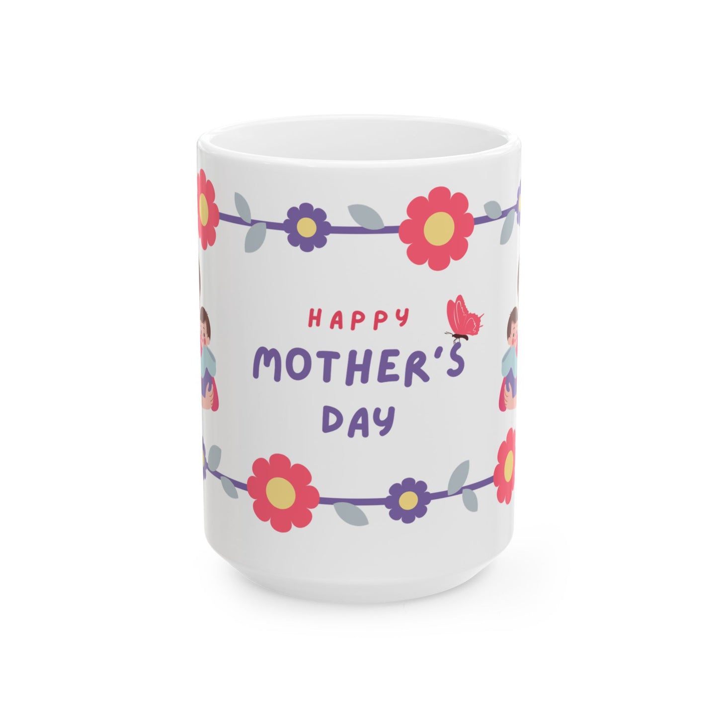 Happy Mother's Day Floral Ceramic Mug - 11oz & 15oz - 12492