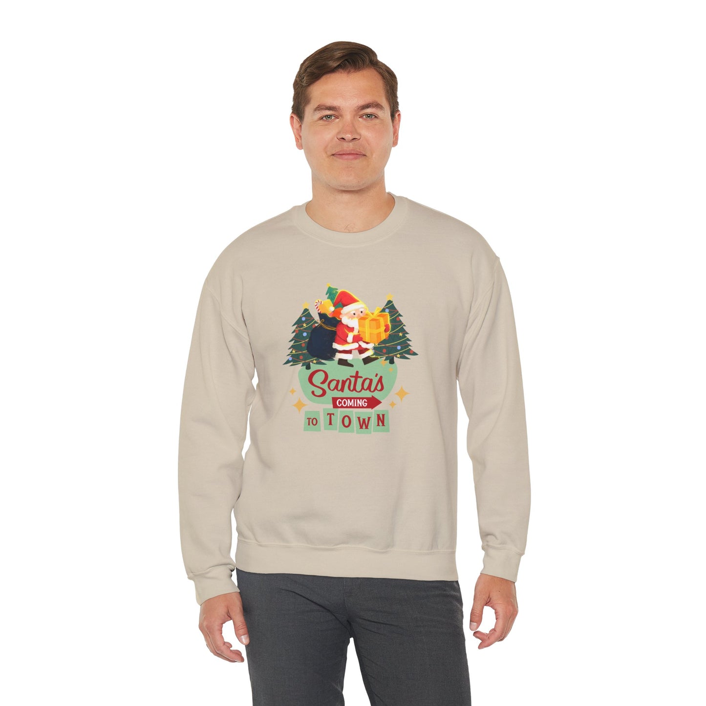 Santa's Coming to Town - Unisex Heavy Blend™ Crewneck Sweatshirt