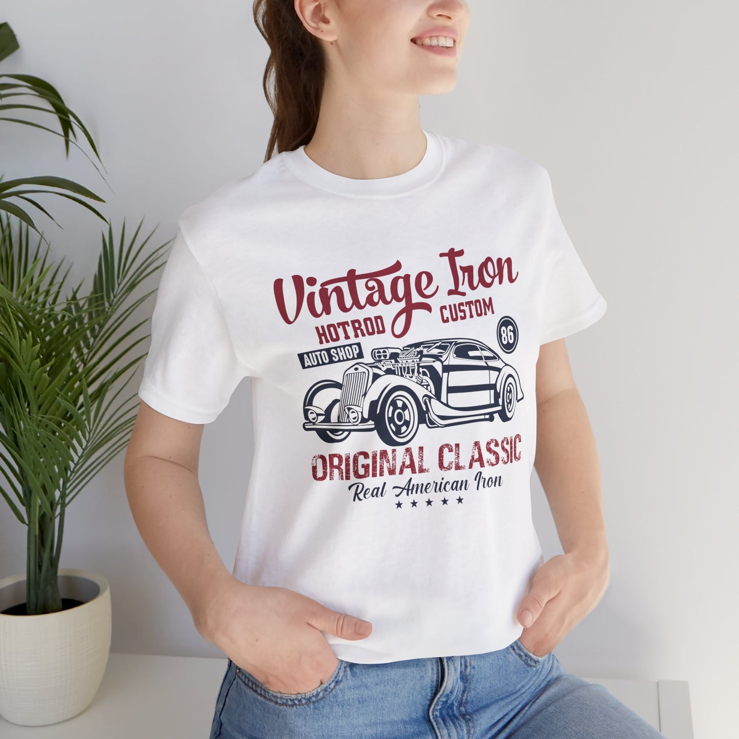 Vintage Iron, Hotrod Custom, Original Classic - Unisex Jersey Short Sleeve Tee - 12609