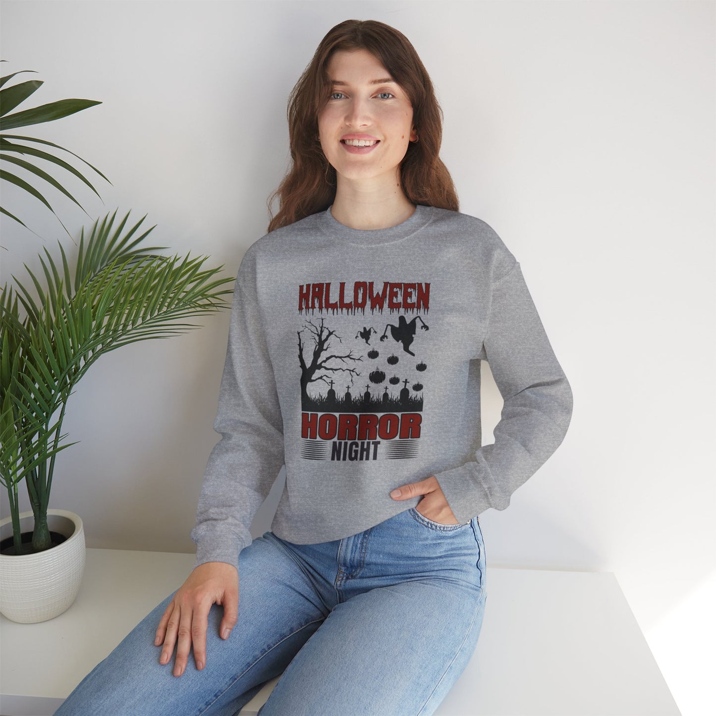 Halloween Horror Night - Unisex Heavy Blend™ Crewneck Sweatshirt