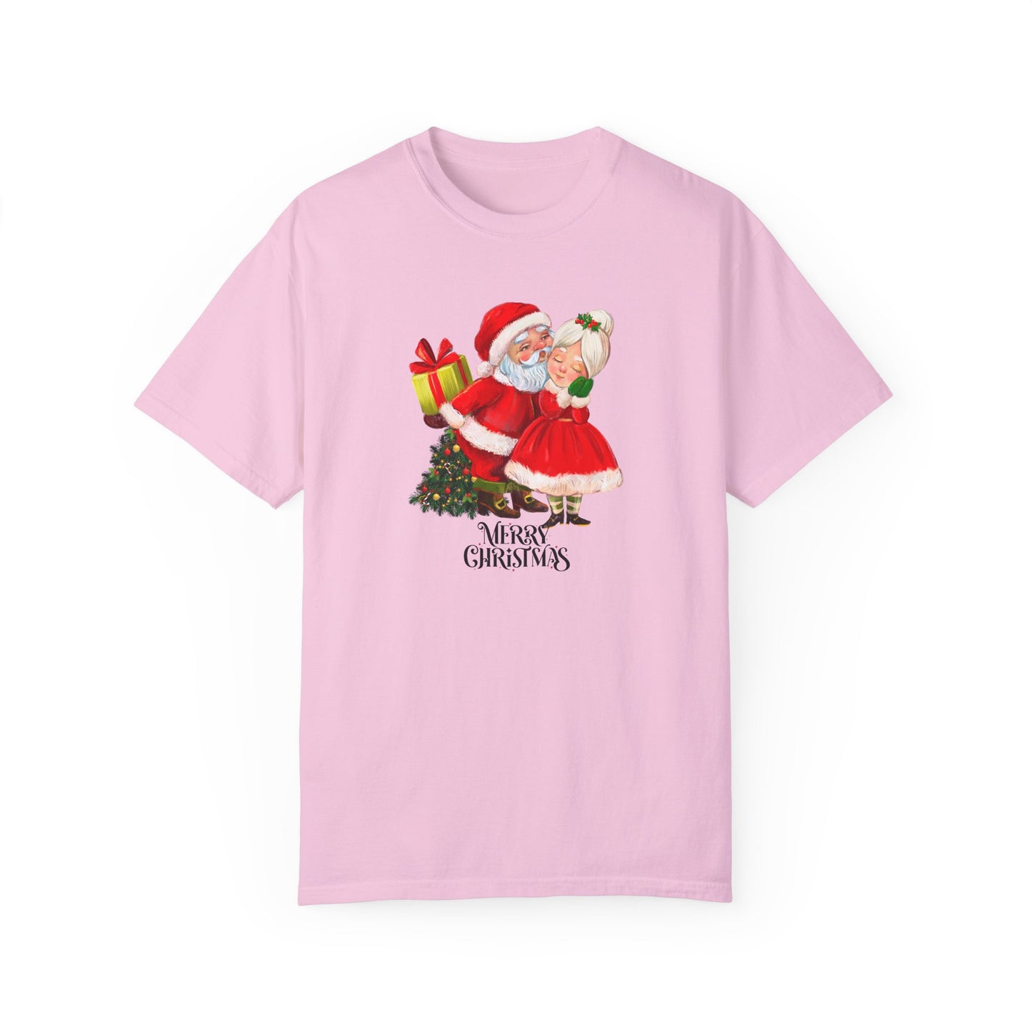 Santa & His Partner - Unisex Garment-Dyed T-shirt - 10025