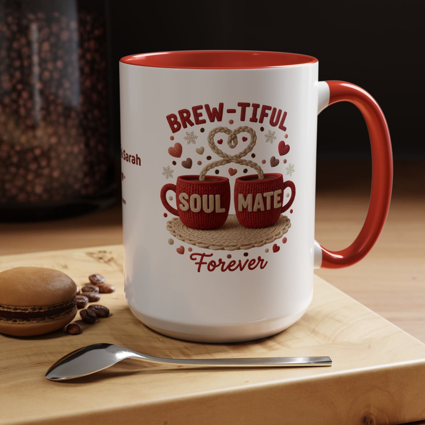 Brew-tiful Soulmates Forever Personalized Mug — Custom Names & Established Date (11oz / 15oz) - 14746