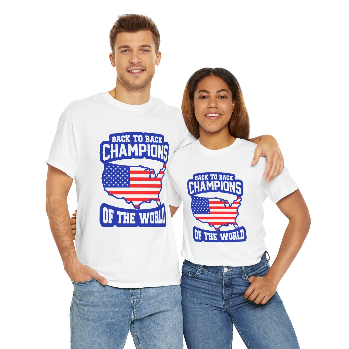 Back-to-Back Champions Unisex Tee | Perfect for Sports Fans, Casual Wear, Gifts, Fourth of July, BBQ Events - 13597