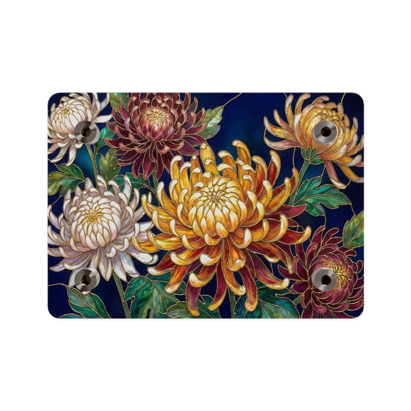 Chrysanthemum Acrylic Wall Art Panel — Floral Botanical Home Décor - 14609