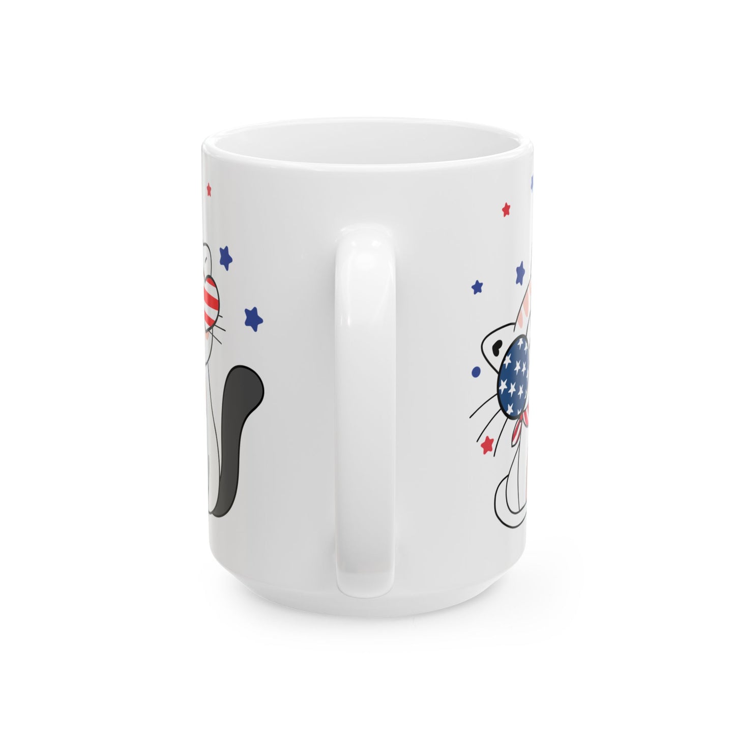 July 4, Cat's Kiss - Ceramic Mug, (11oz, 15oz) - 10586