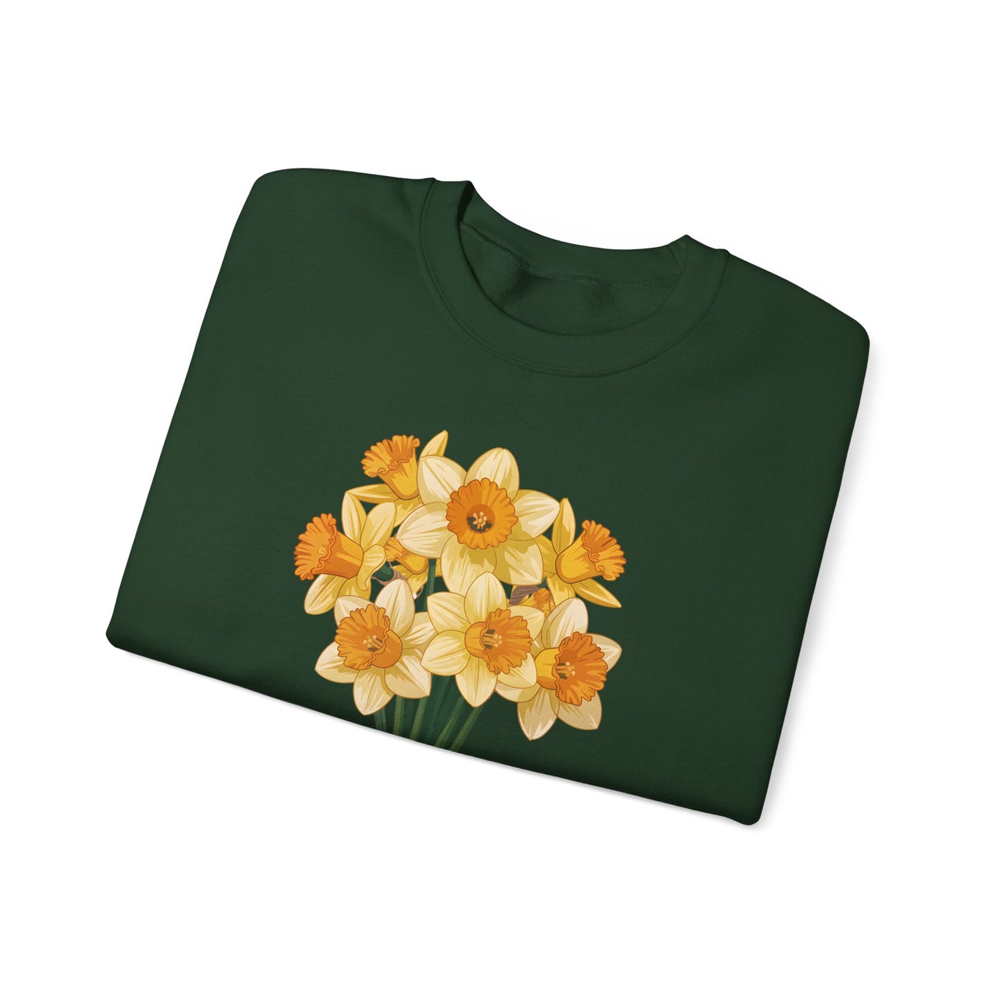 March Birth Flower Daffodil Bouquet Sweatshirt – Floral Birthday Gift Crewneck - 14823