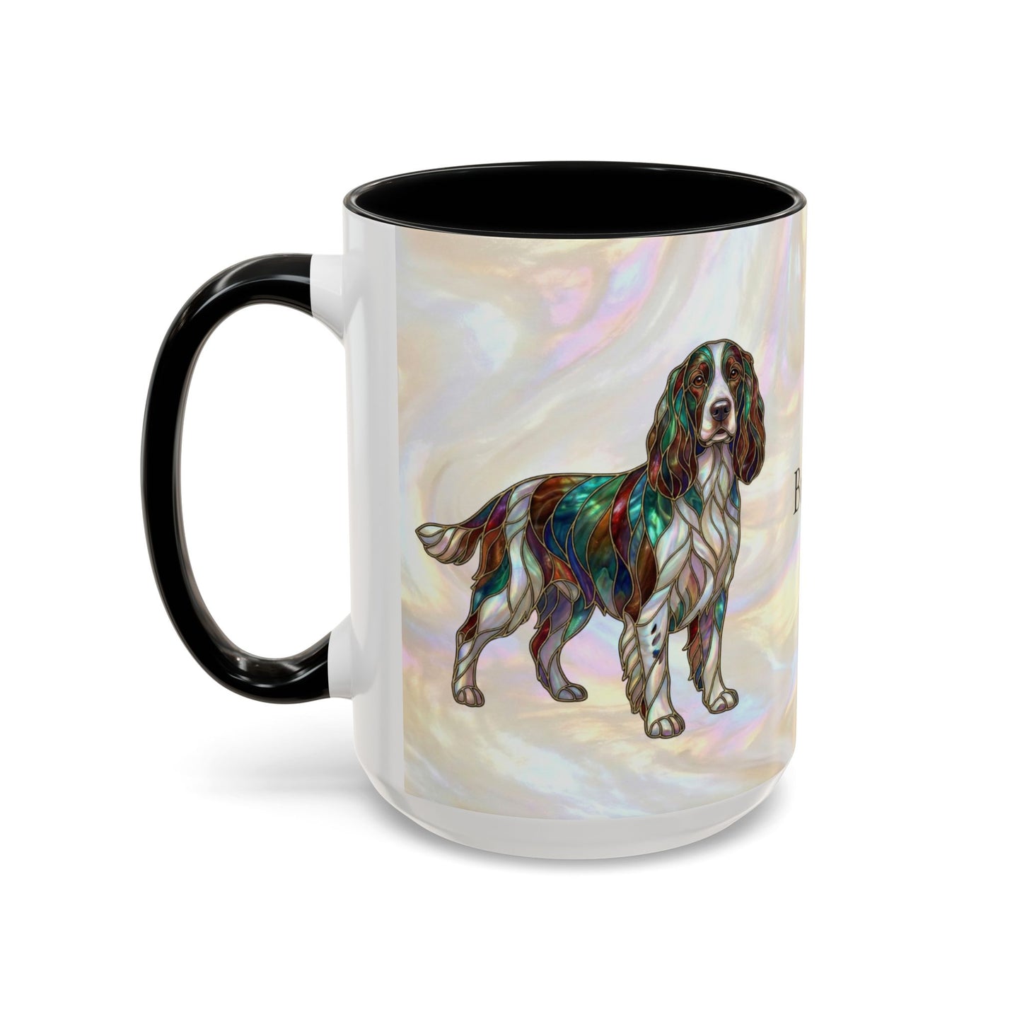 Springer Spaniel Accent Coffee Mug – Stained Glass Design 11/15oz - 14648