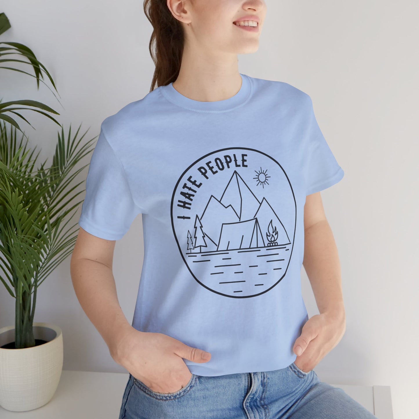 Camping: I Hate People - Unisex Jersey Short Sleeve Tee - 12636