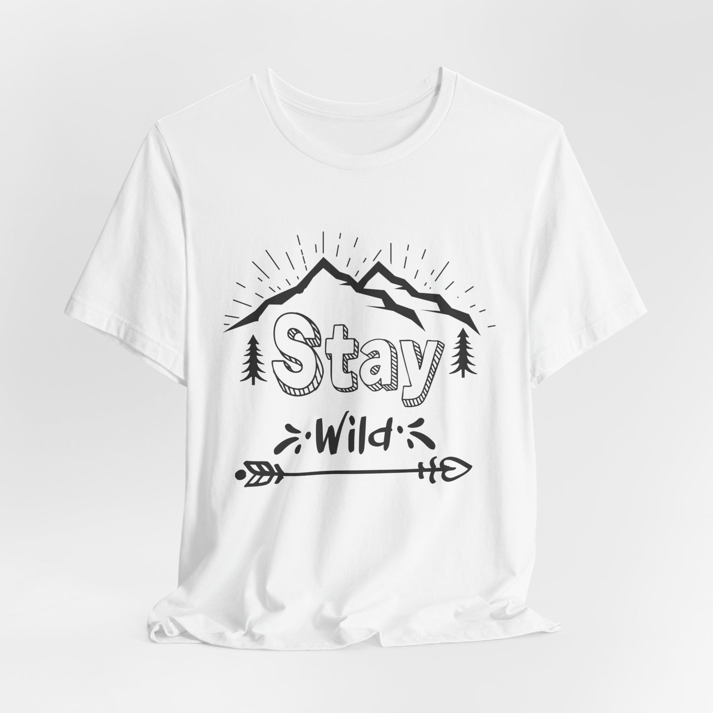 Camping: Stay Wild - Unisex Jersey Short Sleeve Tee