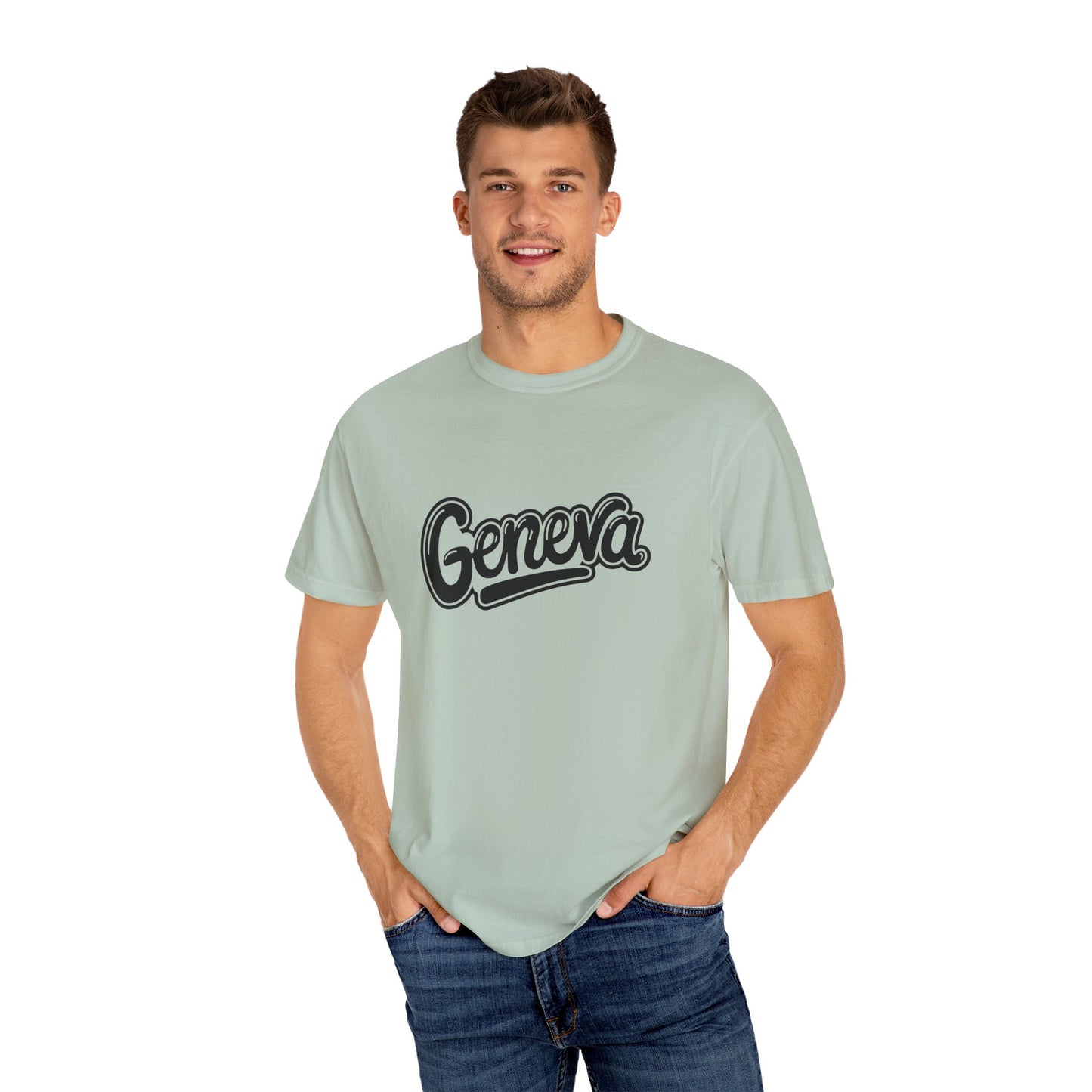 Geneva Unisex Garment-Dyed T-Shirt - Casual Comfort for Travel Lovers - 12261