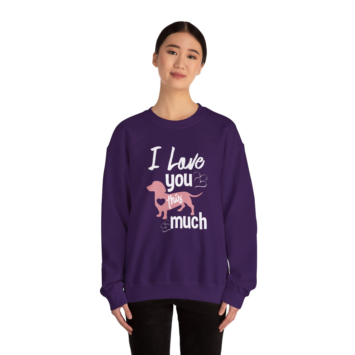 I Love You This Much, Doggy - Unisex Heavy Blend™ Crewneck Sweatshirt