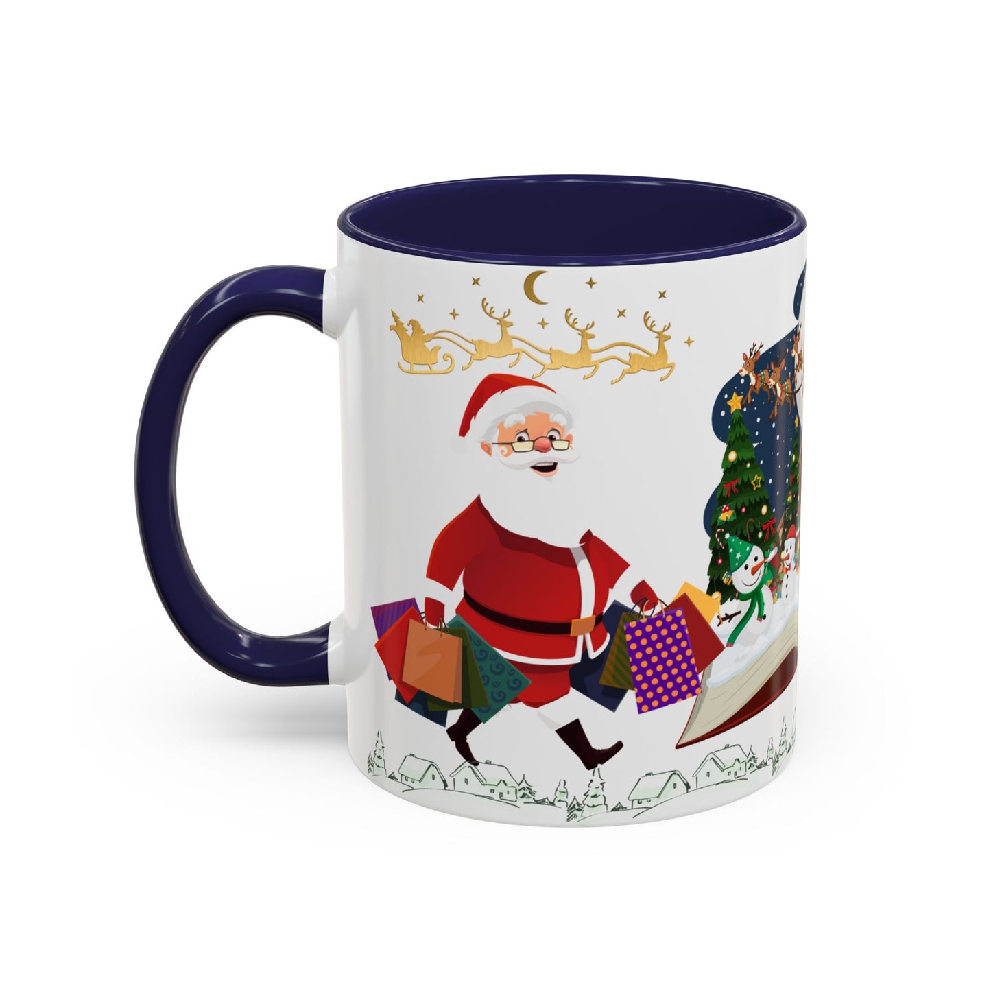 Santa is Coming - Accent Coffee Mug (11, 15oz)