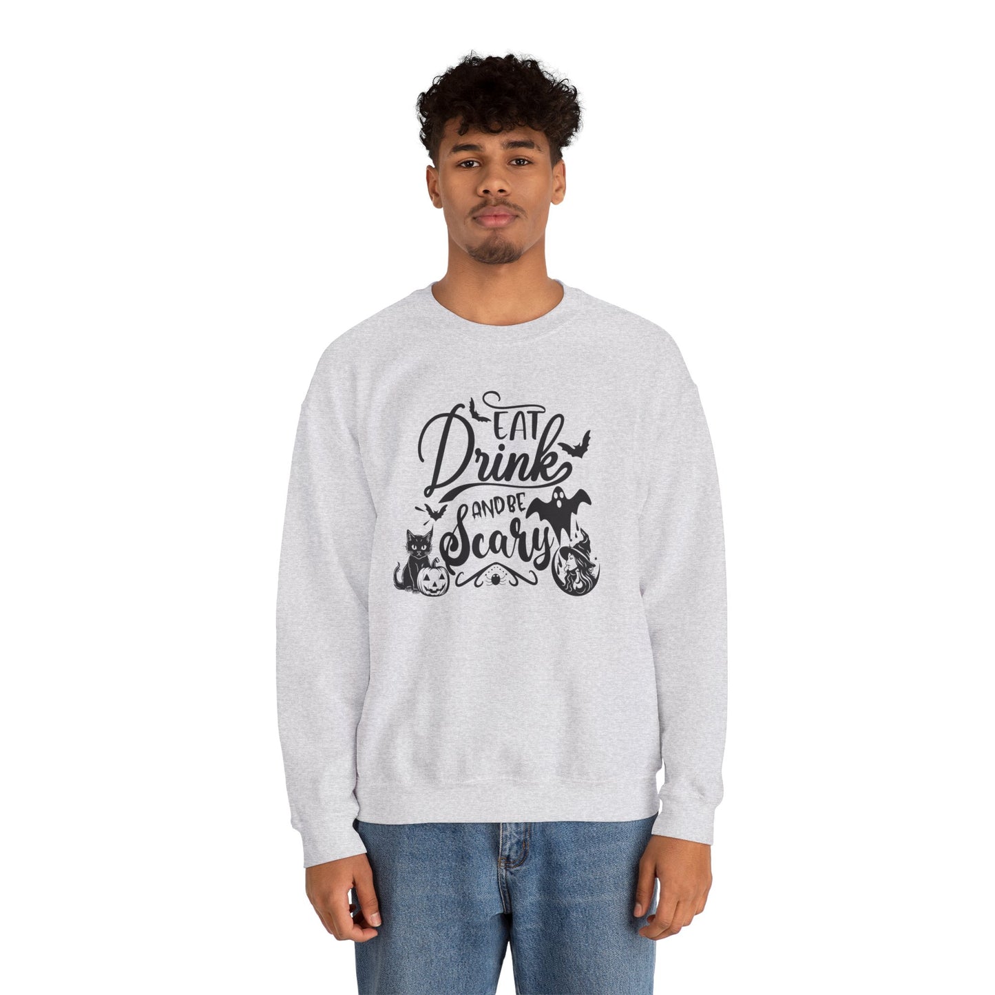 Eat, Drink and Be Scary - Unisex Heavy Blend™ Crewneck Sweatshirt