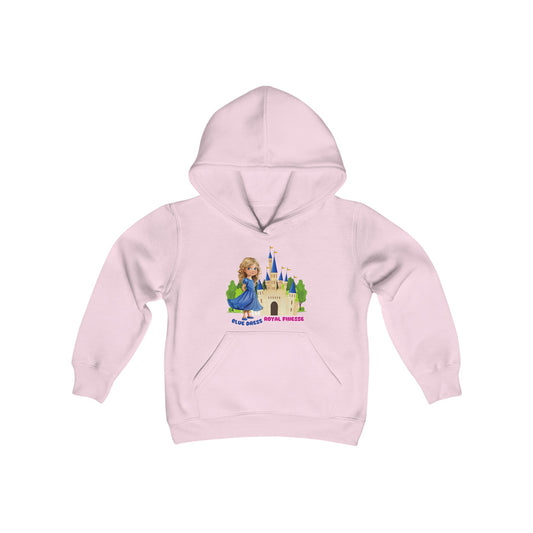 Blue Dress Princess, Royal Finesse - Youth Heavy Blend Hooded Sweatshirt