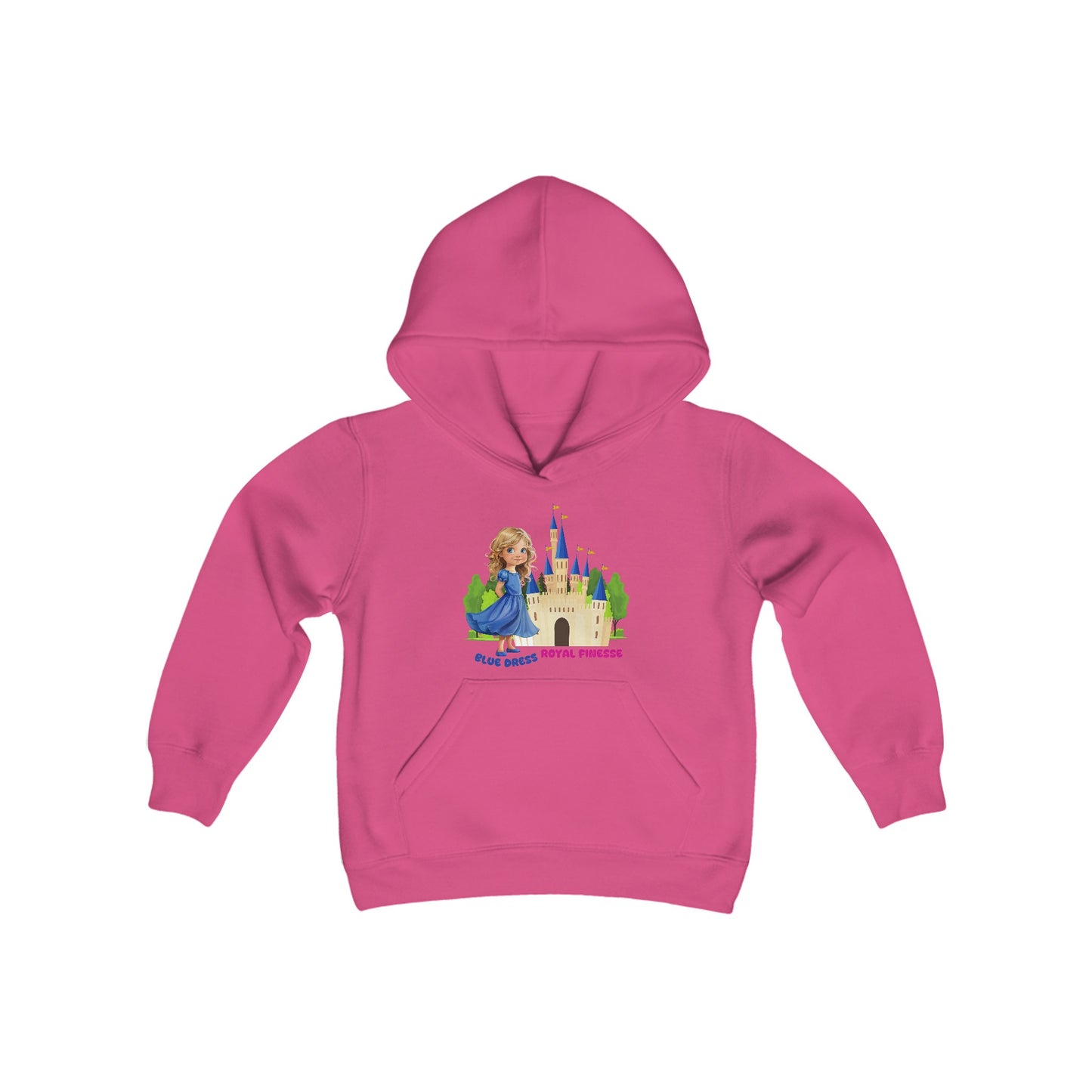 Blue Dress Princess, Royal Finesse - Youth Heavy Blend Hooded Sweatshirt