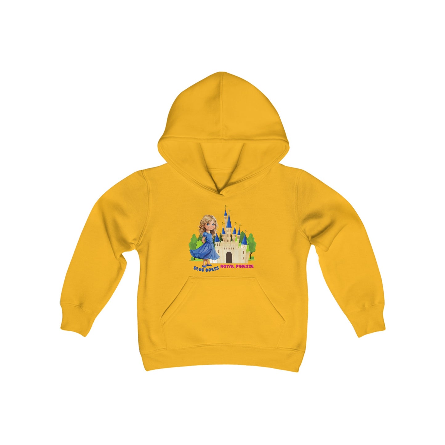 Blue Dress Princess, Royal Finesse - Youth Heavy Blend Hooded Sweatshirt