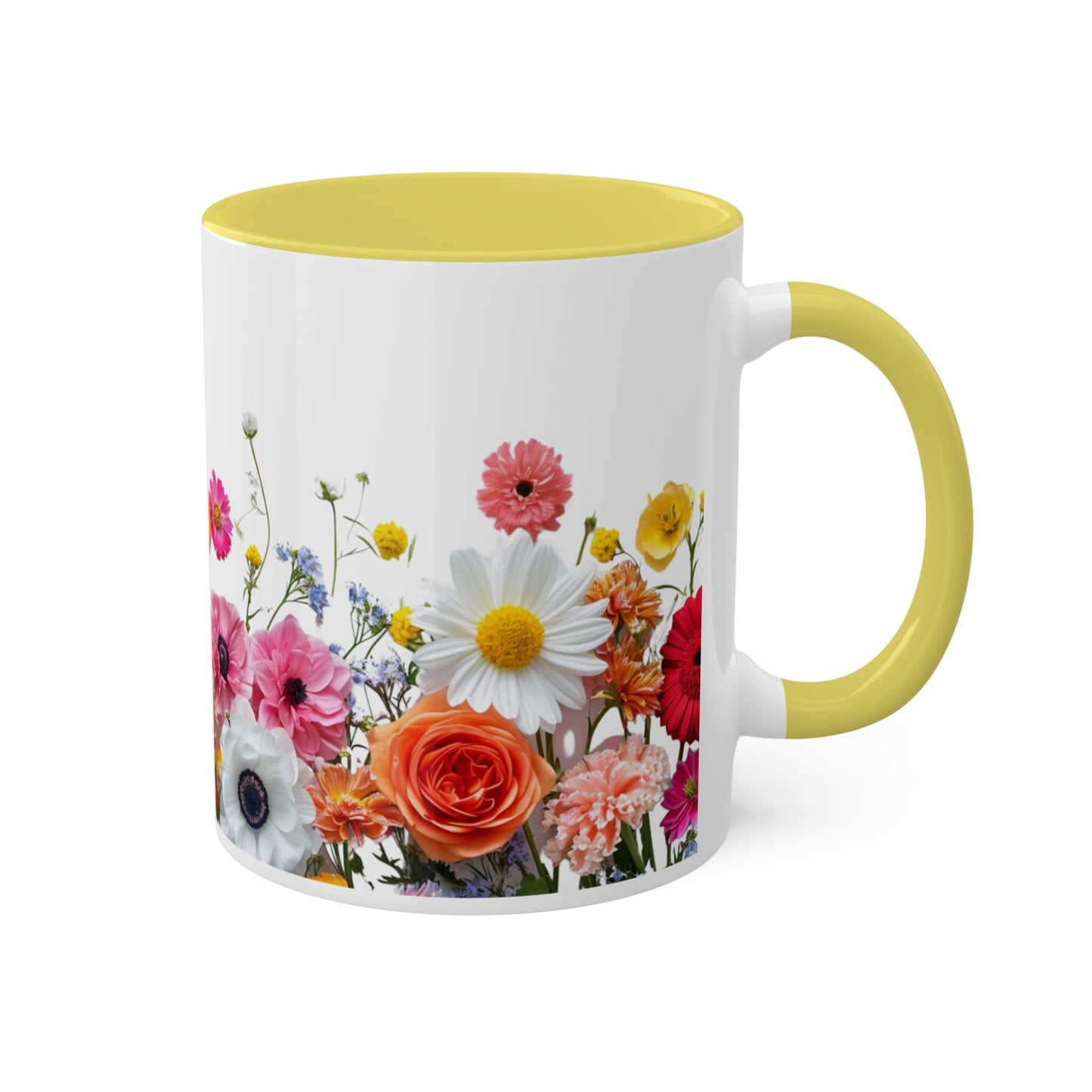 Bright Flowers - Colorful Mugs, 11oz