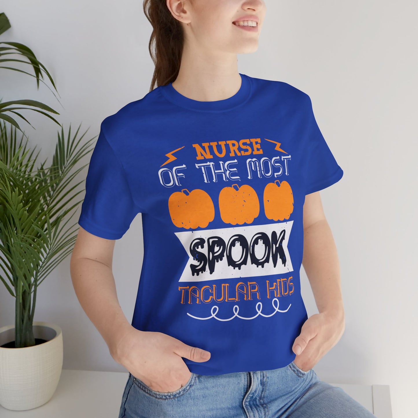 Nurse of the Most Spook-Tacular Kids - Unisex Jersey Short Sleeve Tee