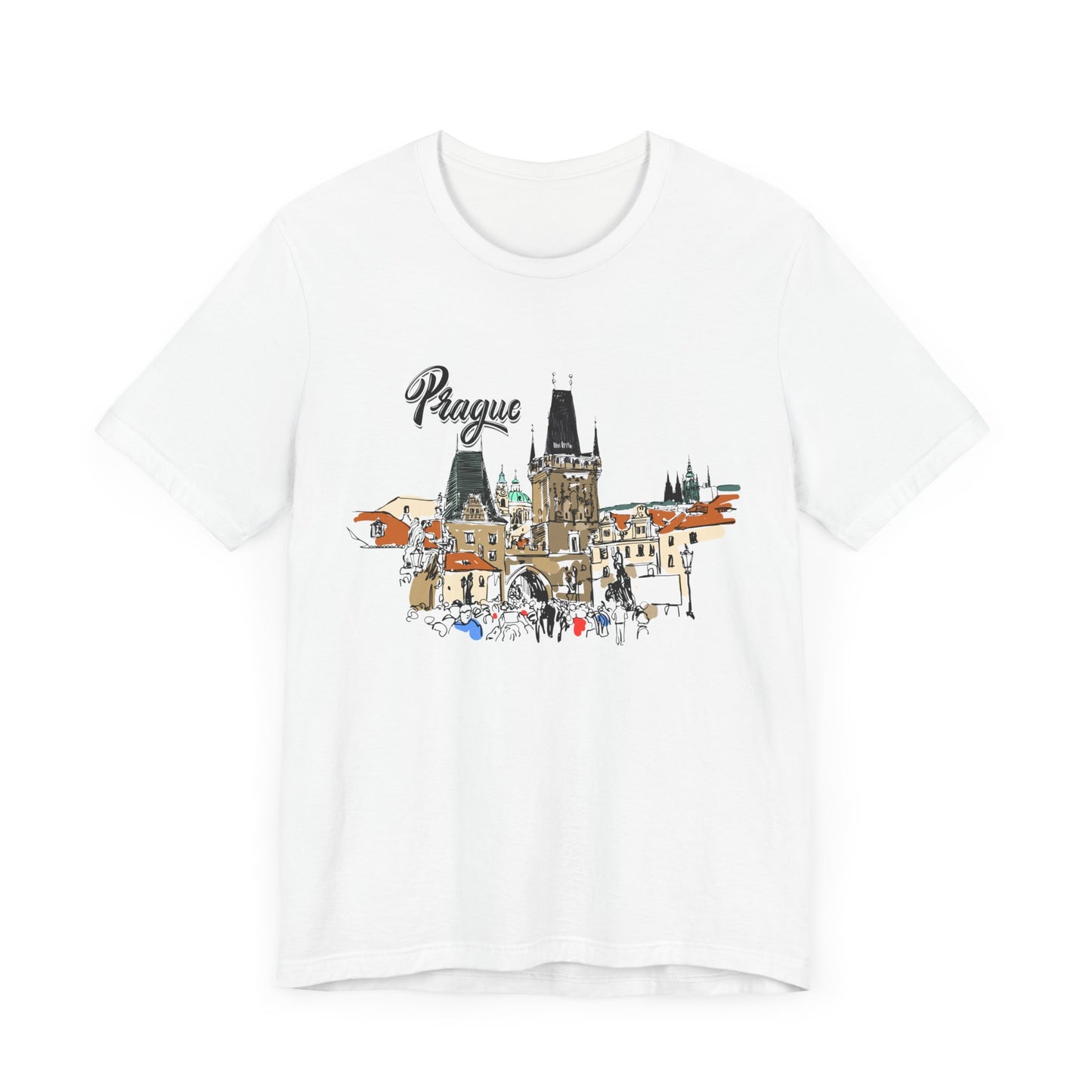 Prague Graphic Unisex Tee - Perfect Travel Souvenir - 12135