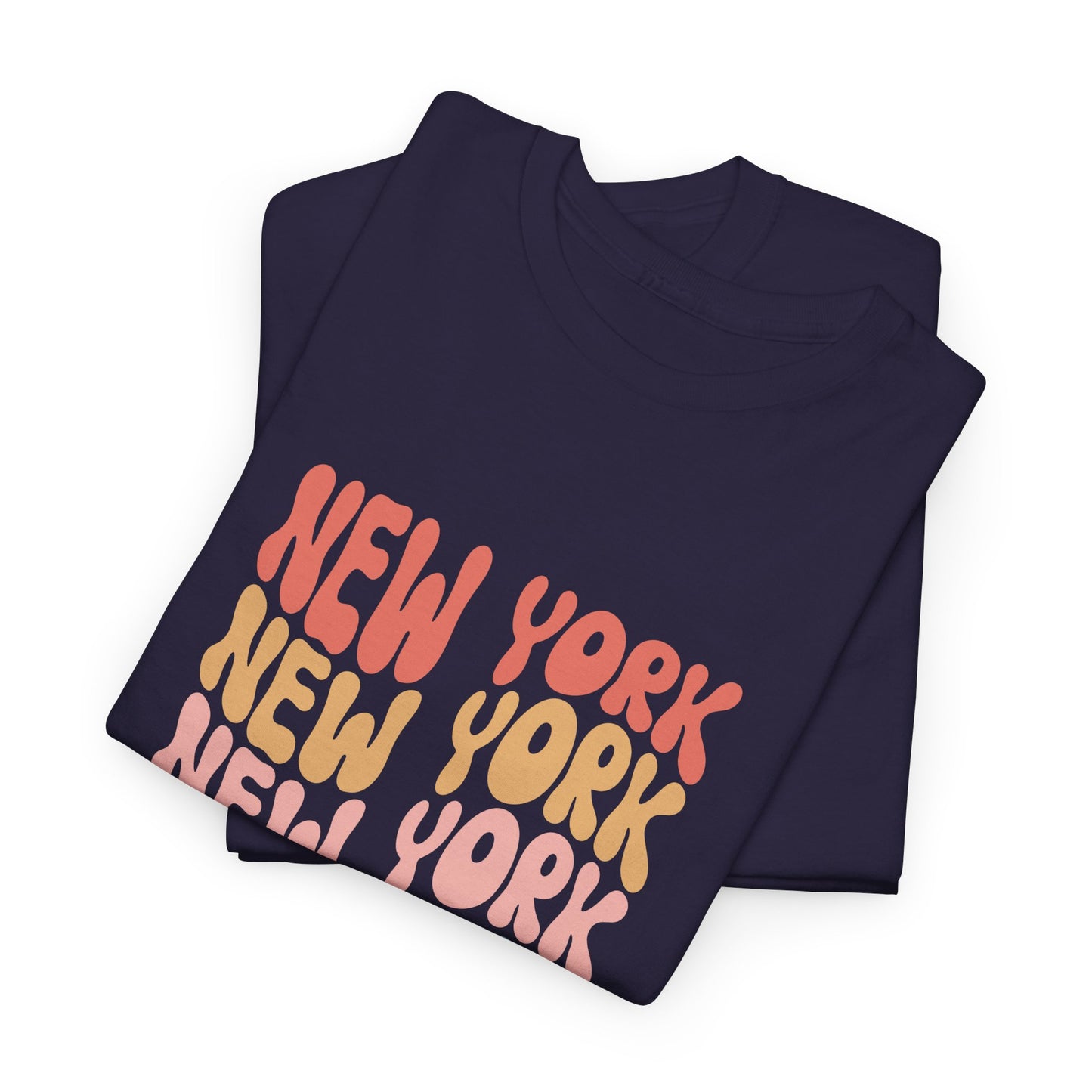 Retro New York Unisex Heavy Cotton Tee - Casual Streetwear Style - 12003