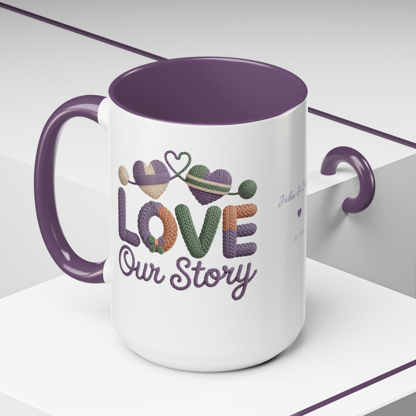 Our Story Personalized Mug — Custom Names & Established Date | Couple Gift (11oz / 15oz) - 14749