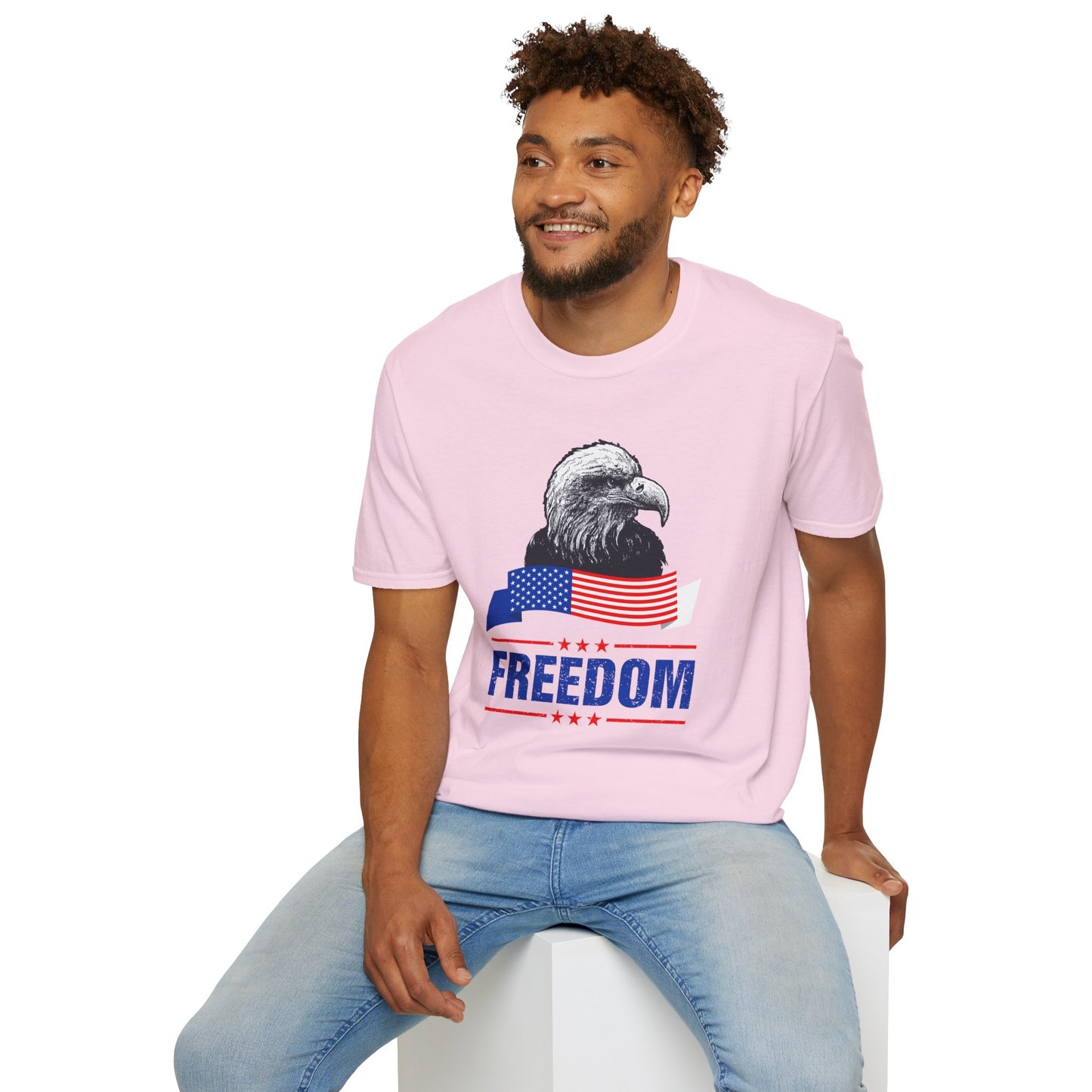 Eagle Freedom T-Shirt - Patriotic Tee for Independence Day, Memorial Day, Veteran's Day, Casual Wear, Gift for Freedom Lovers - 13738