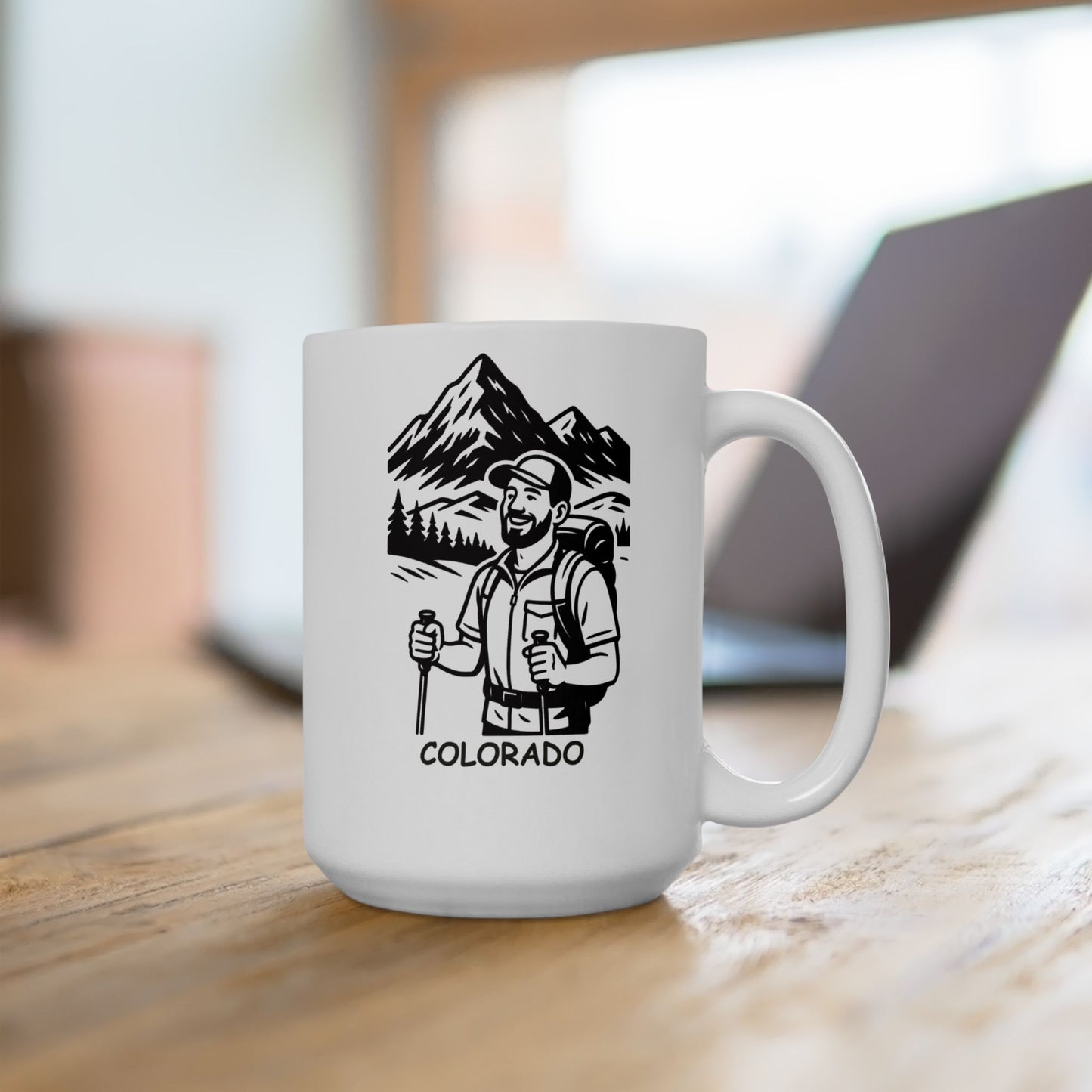 "In Colorado, every day’s a good day for a 14er." Ceramic Mug - 13462