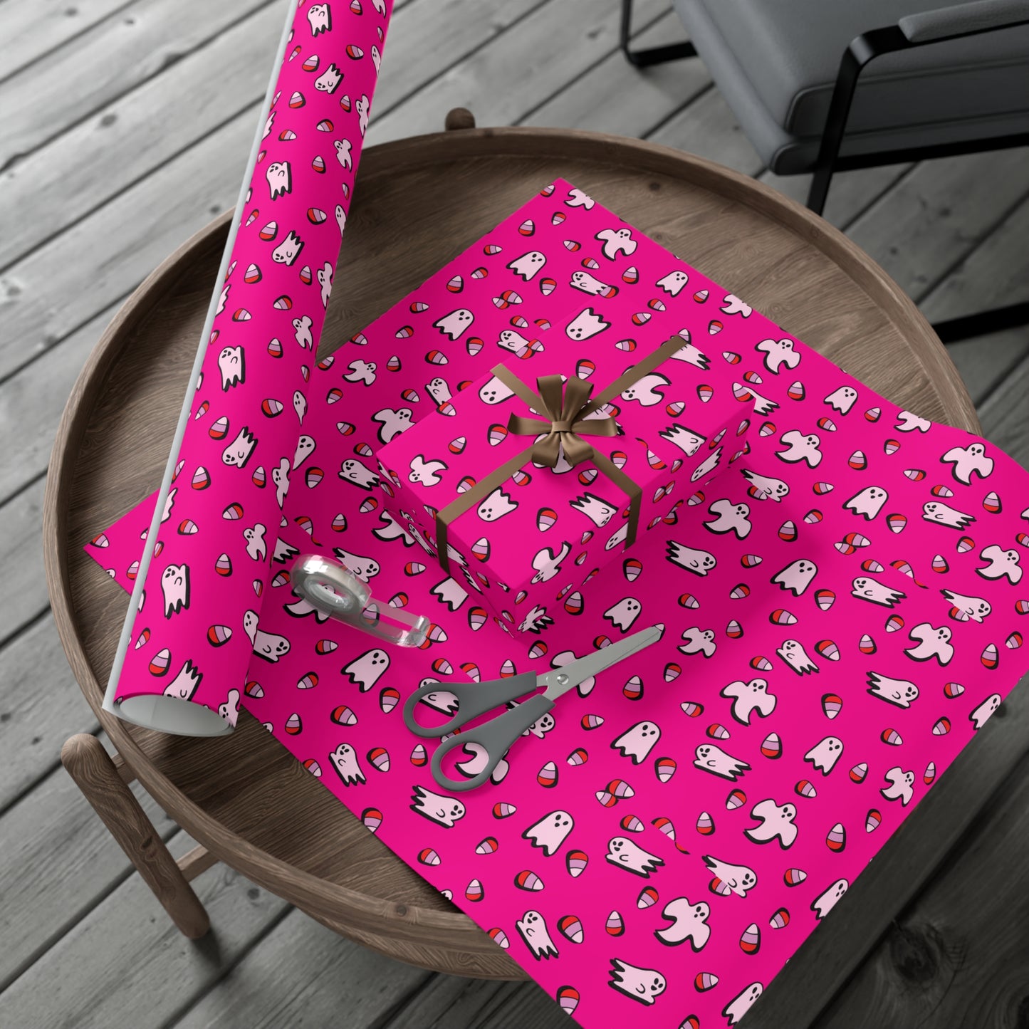 Pink Ghost - Gift Wrap Papers - 13849