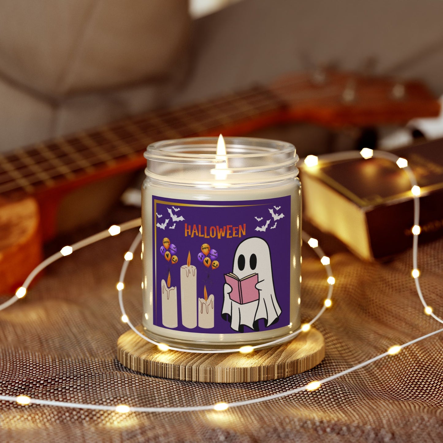 Halloween - Scented Coconut Apricot Candles (4oz, 9oz) - 14095