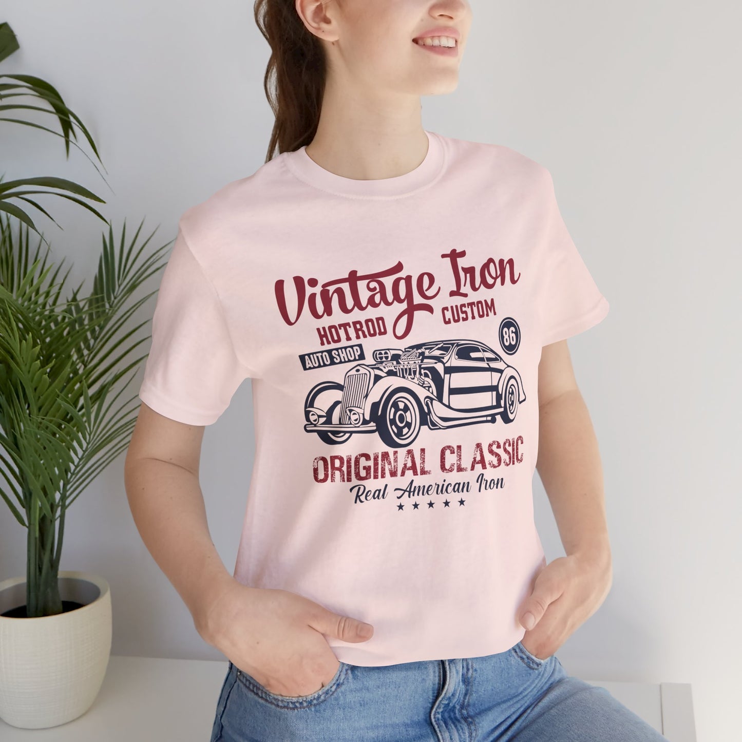 Vintage Iron, Hotrod Custom, Original Classic - Unisex Jersey Short Sleeve Tee - 12609