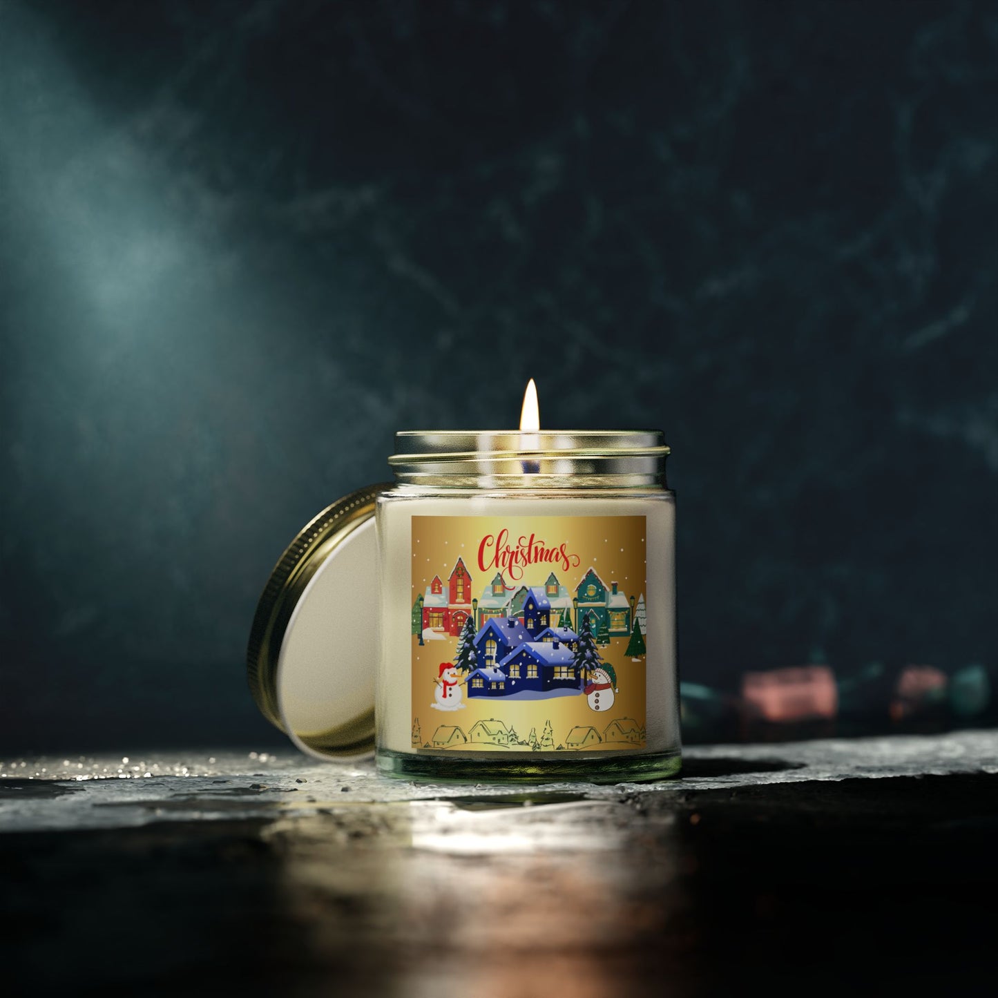 Christmas House - Scented Candles, Coconut Apricot Wax (4oz, 9oz)