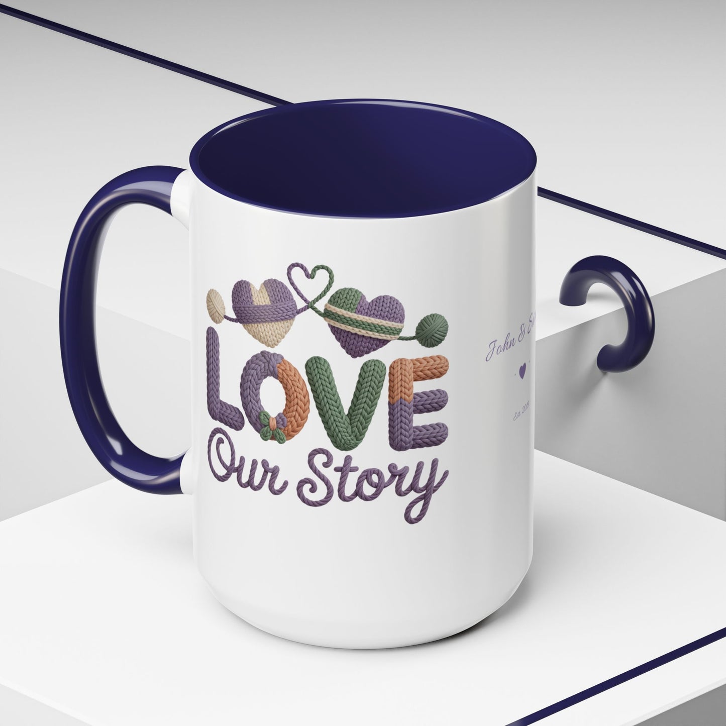 Our Story Personalized Mug — Custom Names & Established Date | Couple Gift (11oz / 15oz) - 14749