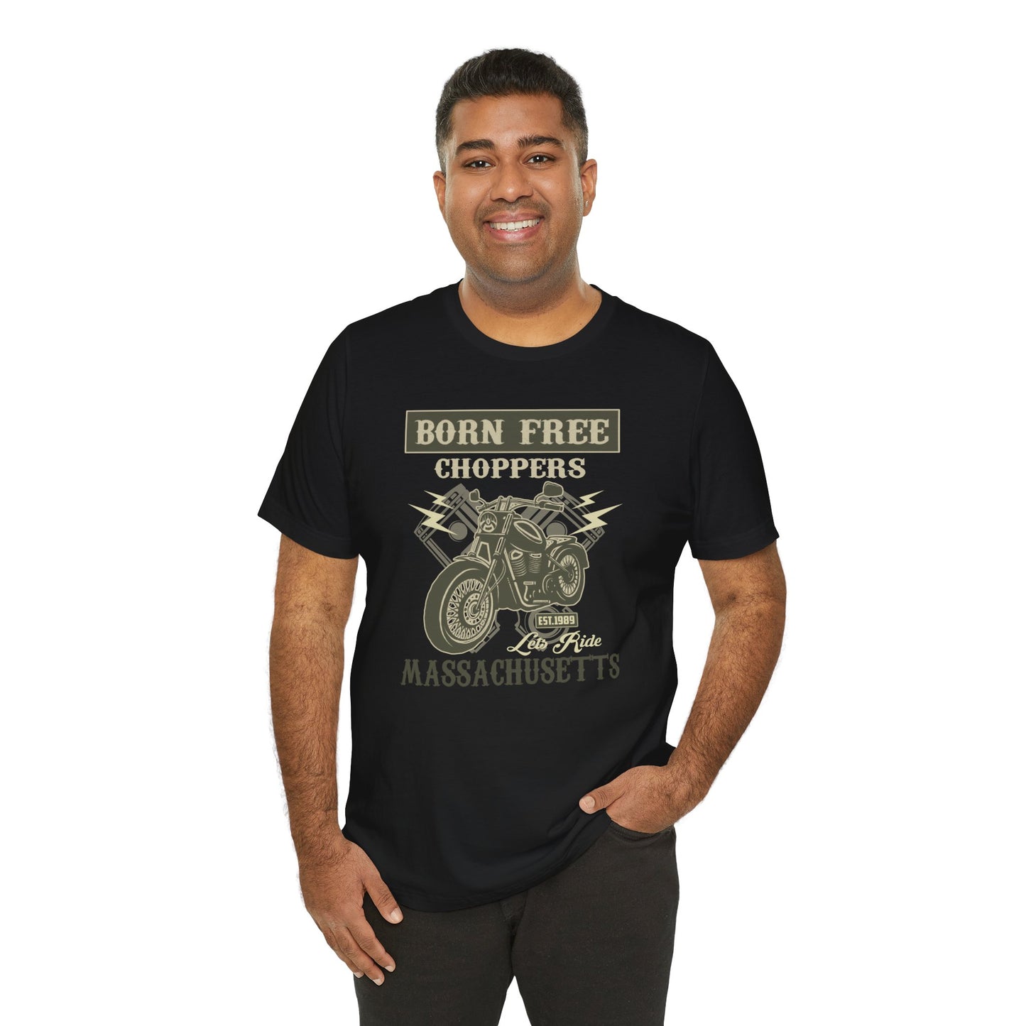 Born Free, Choppers,  Let's Ride - Unisex Jersey Short Sleeve Tee