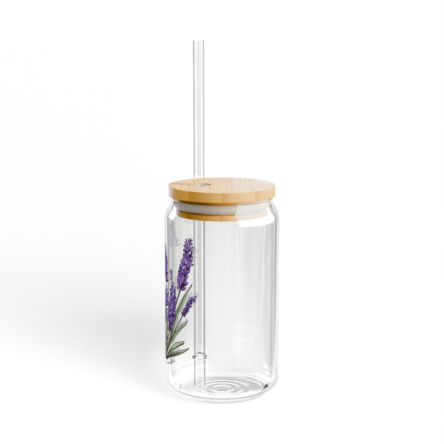 Whispers of lavender,  Customizable - Sipper Glass, 16oz