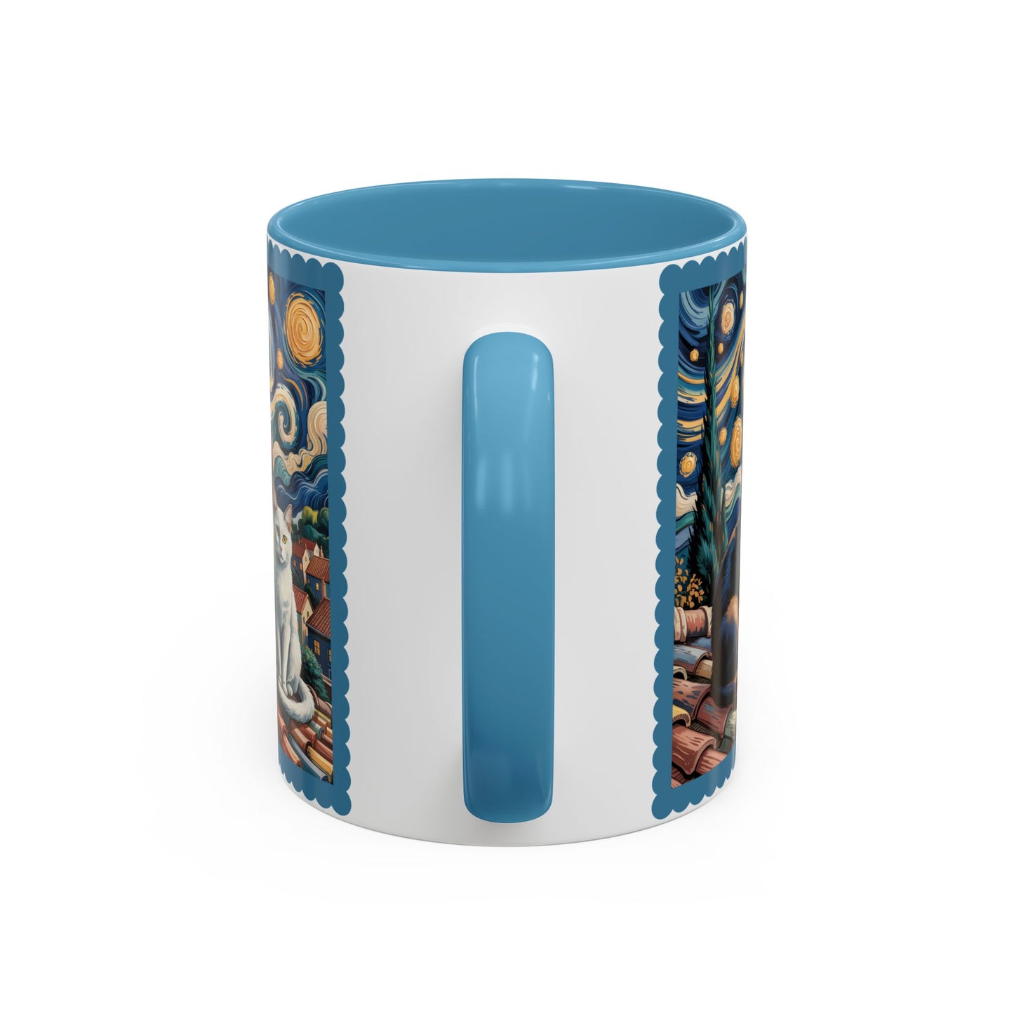 Van Gogh Inspired Cat Art Mug – Valentine’s Gift for Cat Lovers, 11oz / 15oz Coffee Mug - 14763