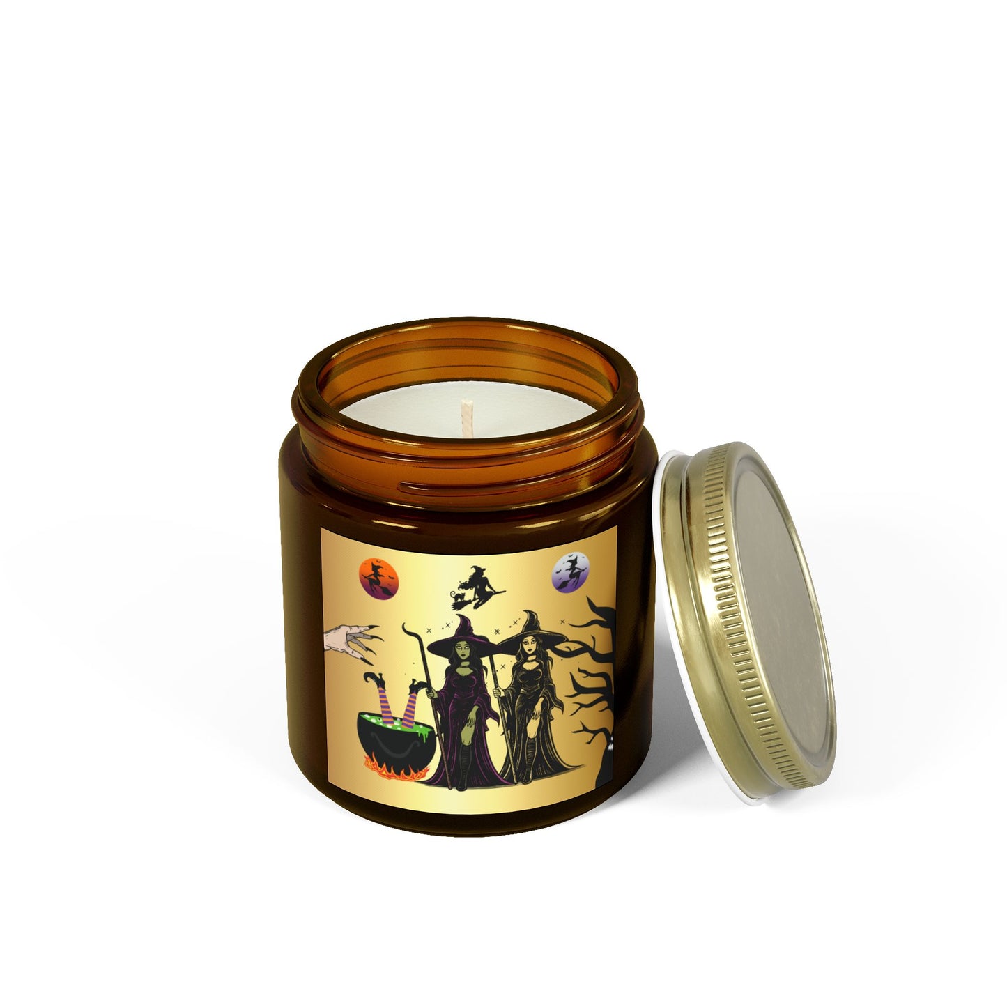 Halloween Witches - Scented Coconut Apricot Candles (4oz, 9oz) - 14097