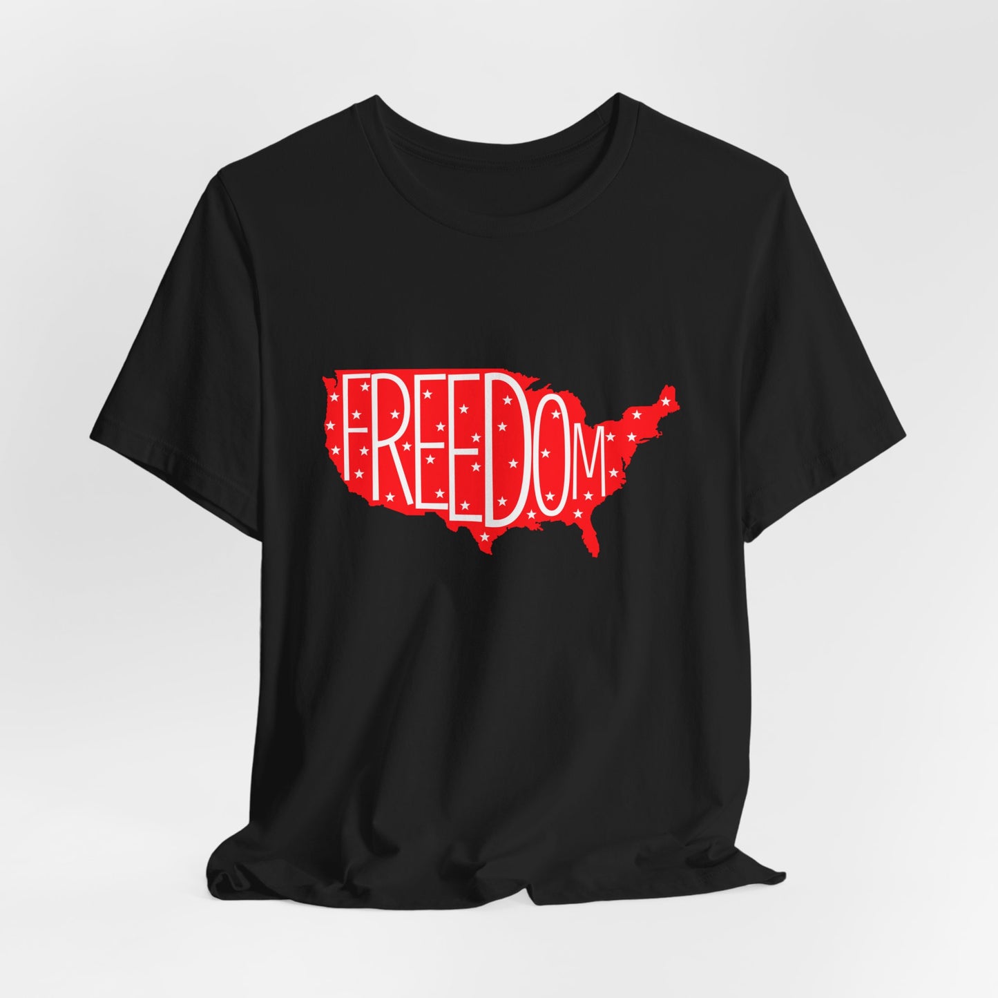 USA Freedom Tee - Comfortable Unisex Jersey Short Sleeve T-Shirt, Perfect for Independence Day, Casual Wear, Gifts, 4th of July - 13652