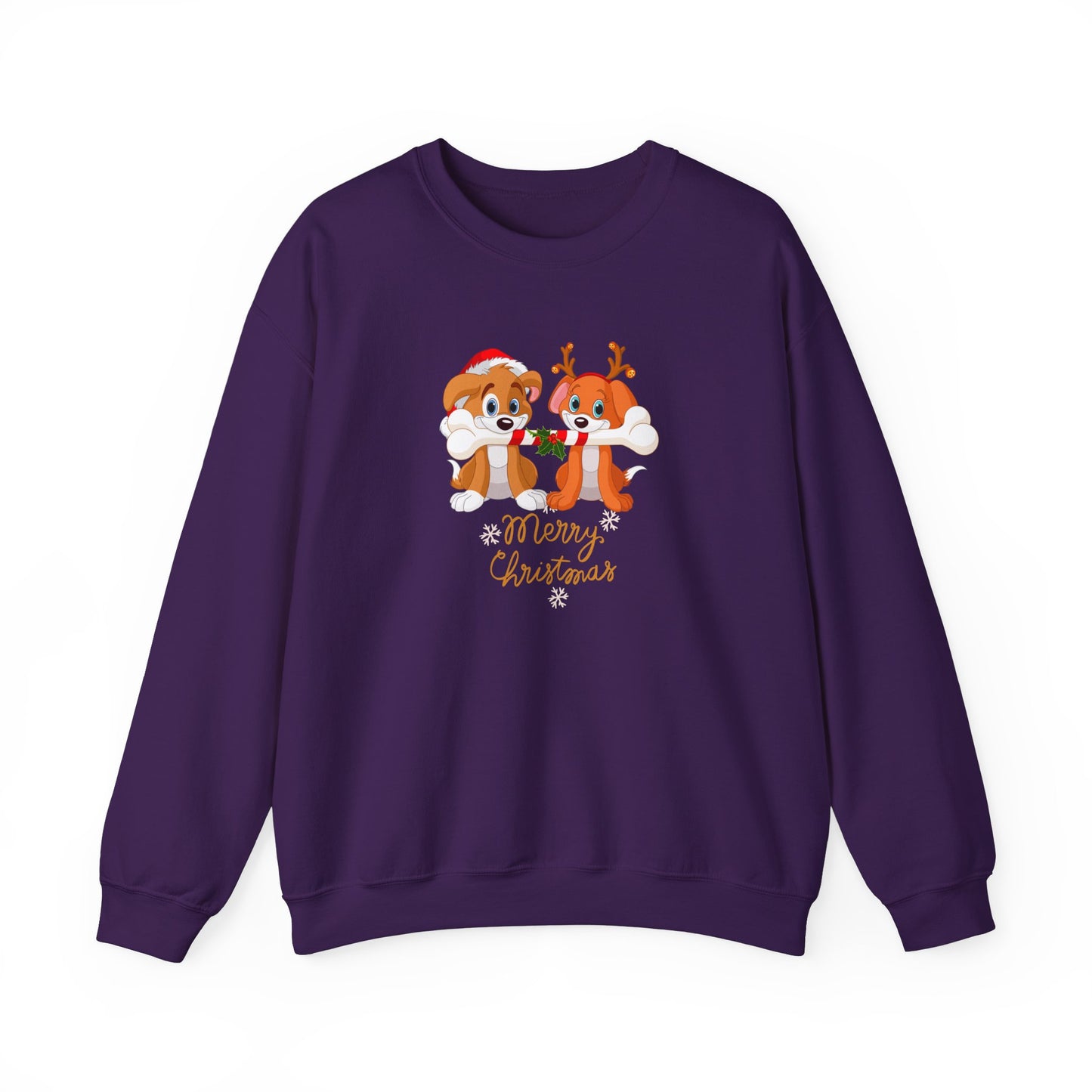 Cute Puppies, Merry Christmas - Unisex Heavy Blend™ Crewneck Sweatshirt