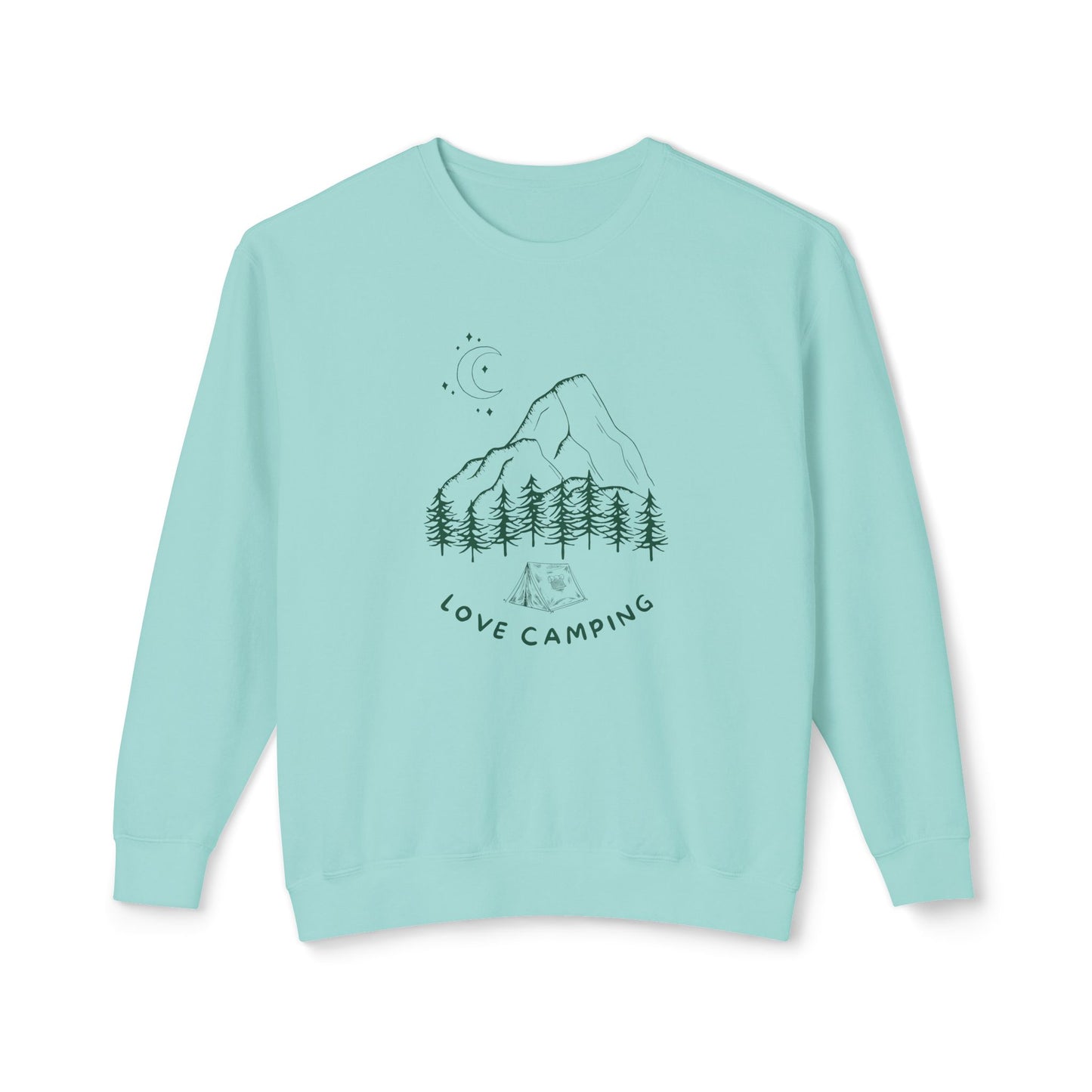 Love Camping - Unisex Lightweight Crewneck Sweatshirt - 10617