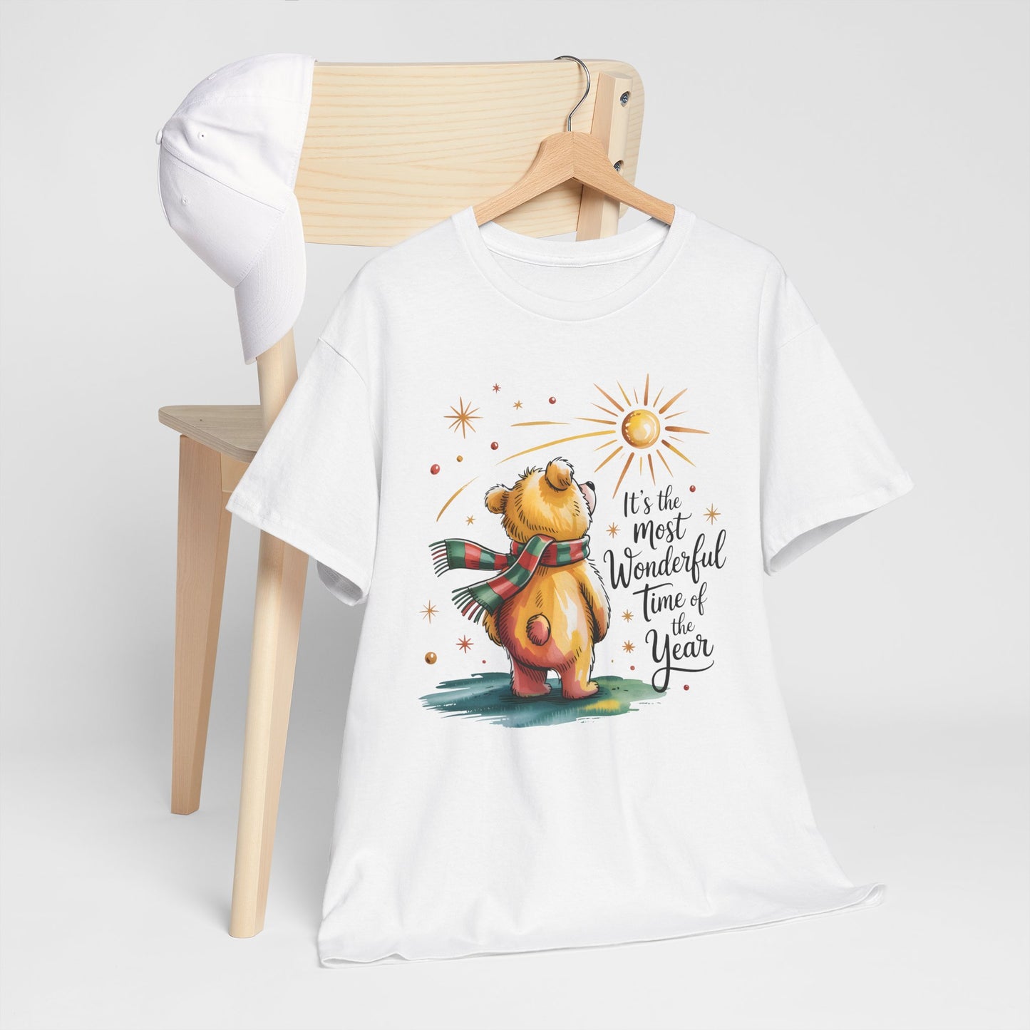 Christmas Bear T-Shirt – “It’s the Most Wonderful Time of the Year” Cute Holiday Gift Tee - 14852