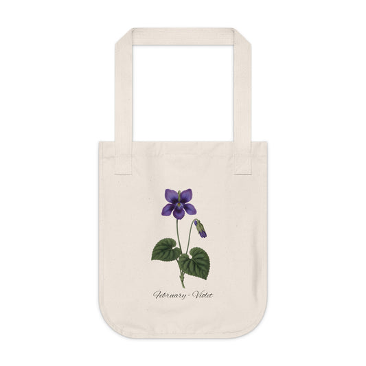 February Violet Birth Flower Tote Bag - 14699