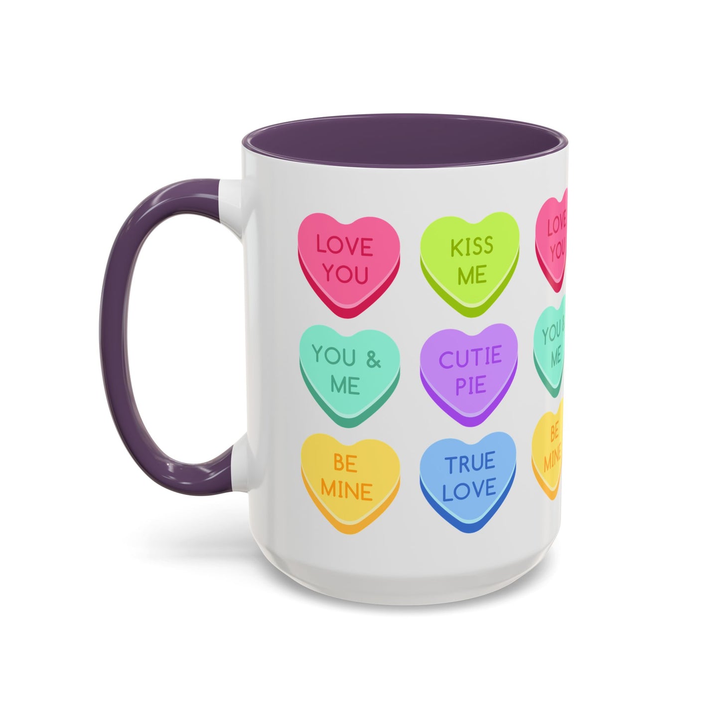 Love You, Kiss Me - Accent Coffee Mug (11, 15oz) - 11541