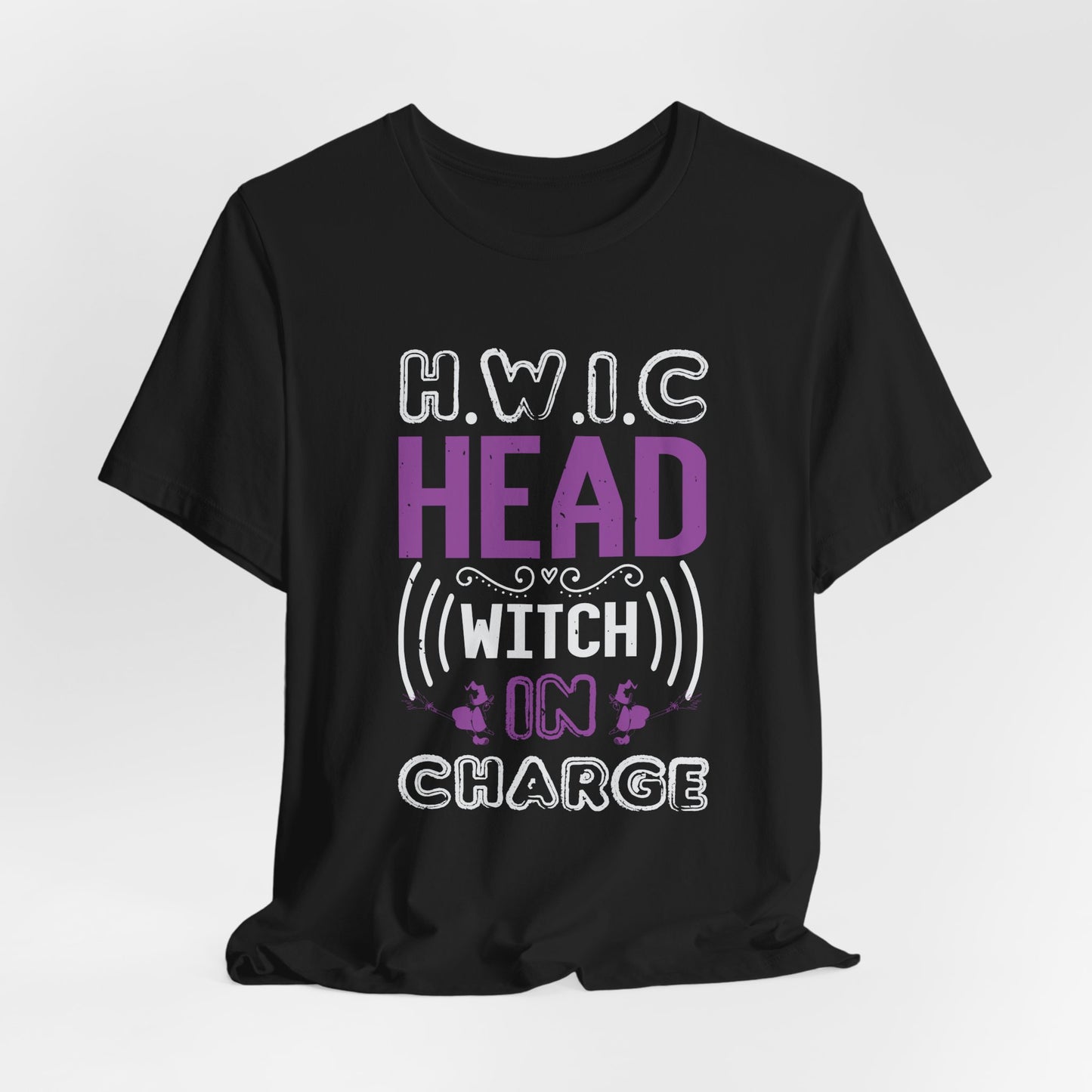 H.W.I.C. (Head Witch in Charge) - Unisex Jersey Short Sleeve Tee - 12416