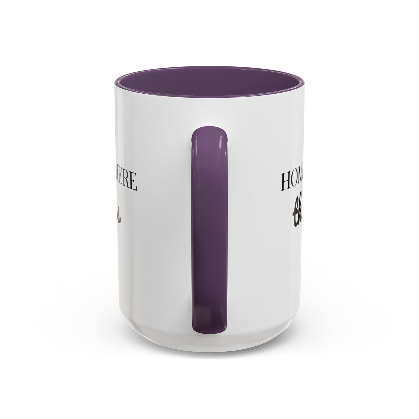 "Home is Where the Heart is" Coffee Mug —  Minimal Accent Ceramic Mug (11/15oz) - 14684