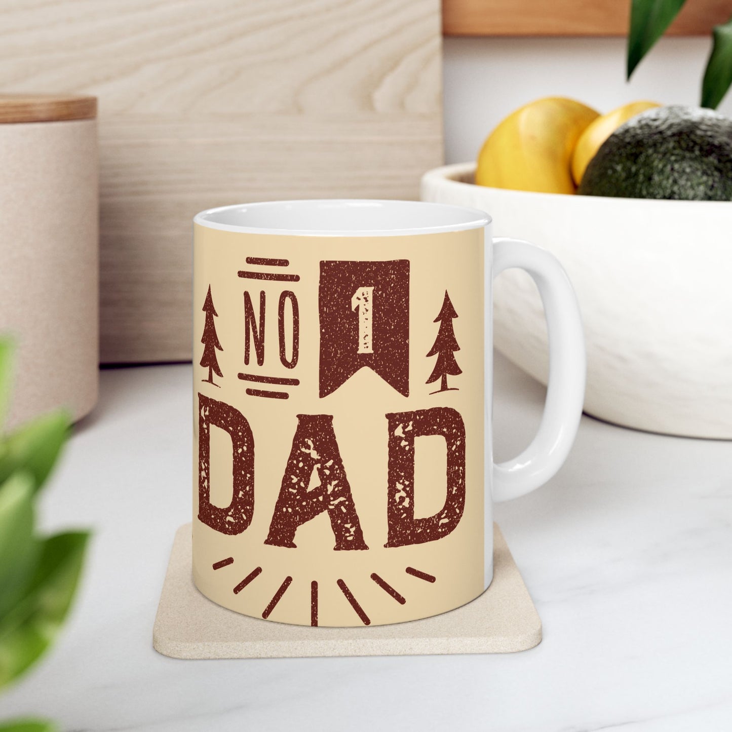 Father's Day Ceramic Mug, 11oz & 15oz, Unique Gift for Dad, Coffee Tea Cup, Personalized Dad Mug, Celebration Mug - 14011