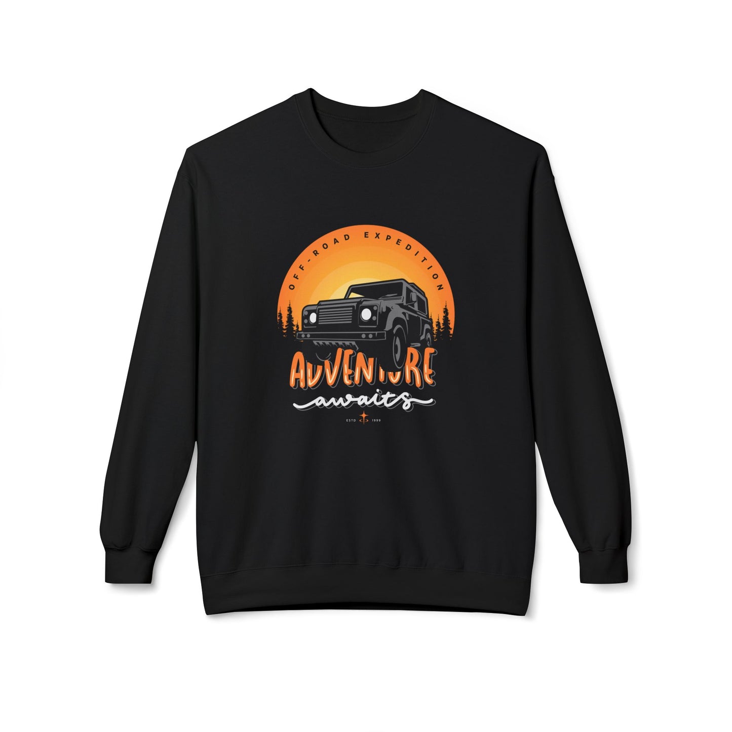 Adventure Awaits - Unisex Midweight Softstyle Fleece Crewneck Sweatshirt - 10744