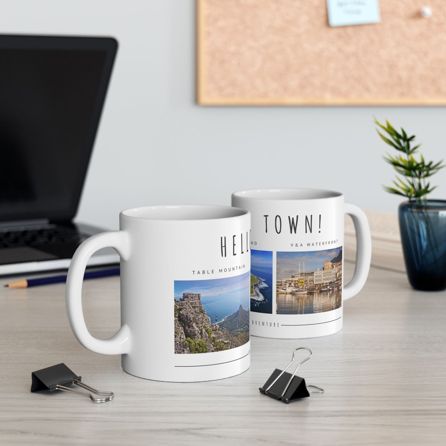 Hello Cape Town Mug – Scenic Travel Ceramic Coffee Cup (11oz, 15oz) - 12021