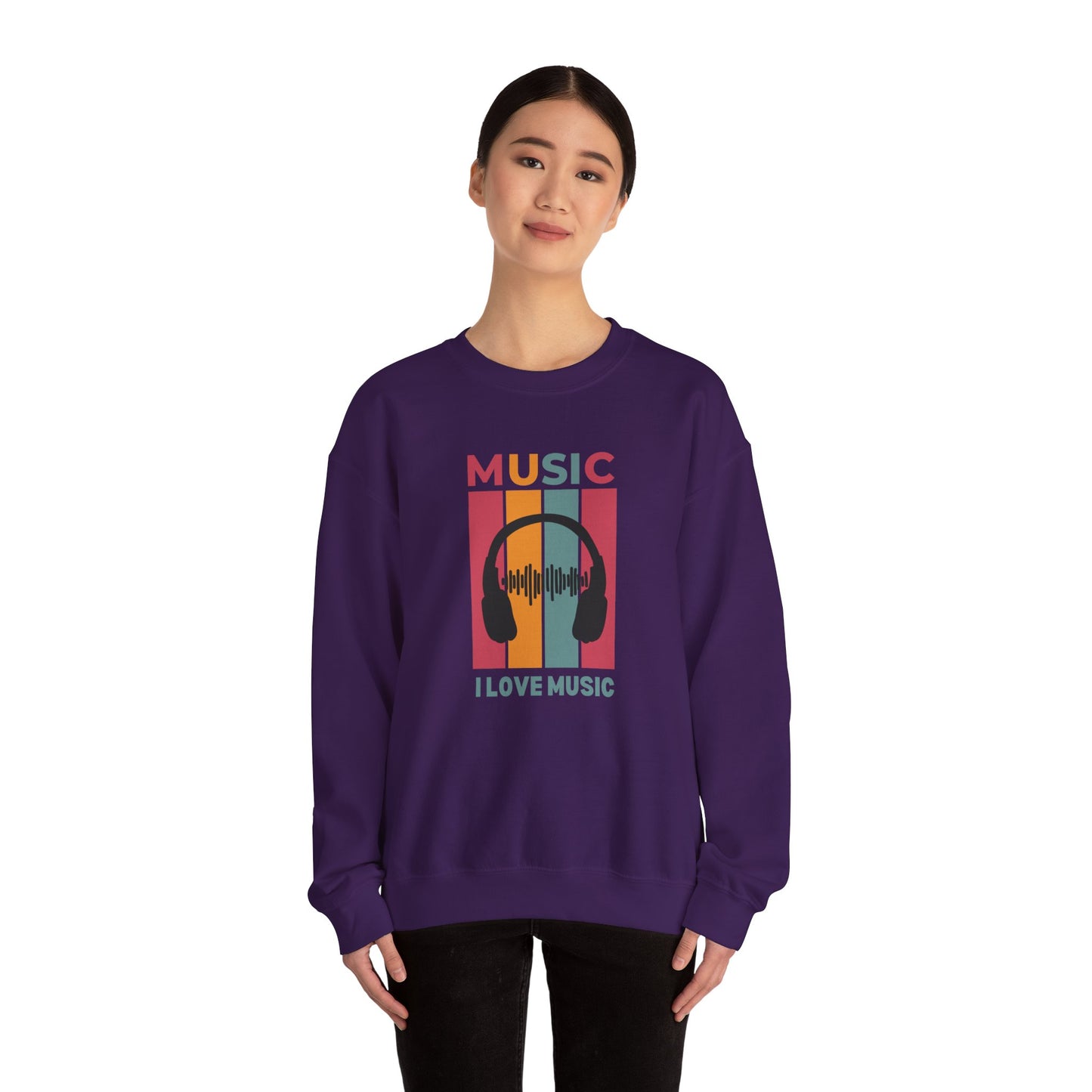 I Love Music - Unisex Heavy Blend™ Crewneck Sweatshirt - 10599