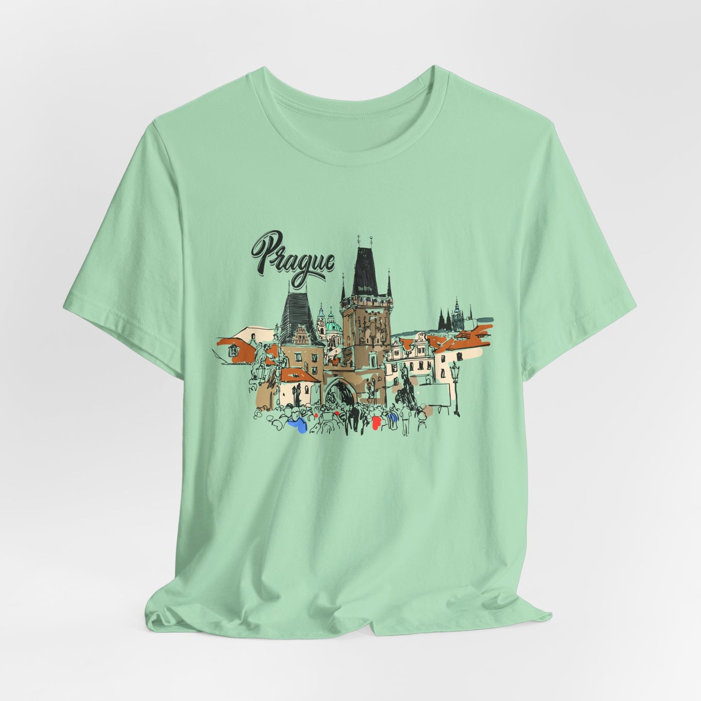 Prague Graphic Unisex Tee - Perfect Travel Souvenir - 12135