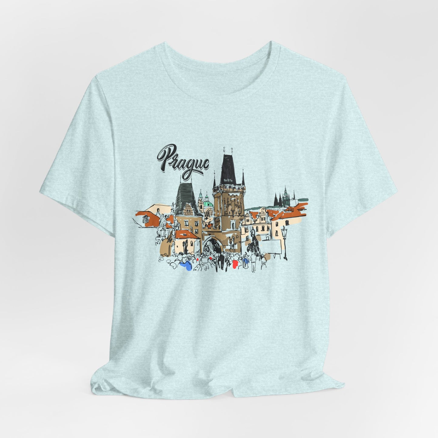 Prague Graphic Unisex Tee - Perfect Travel Souvenir - 12135